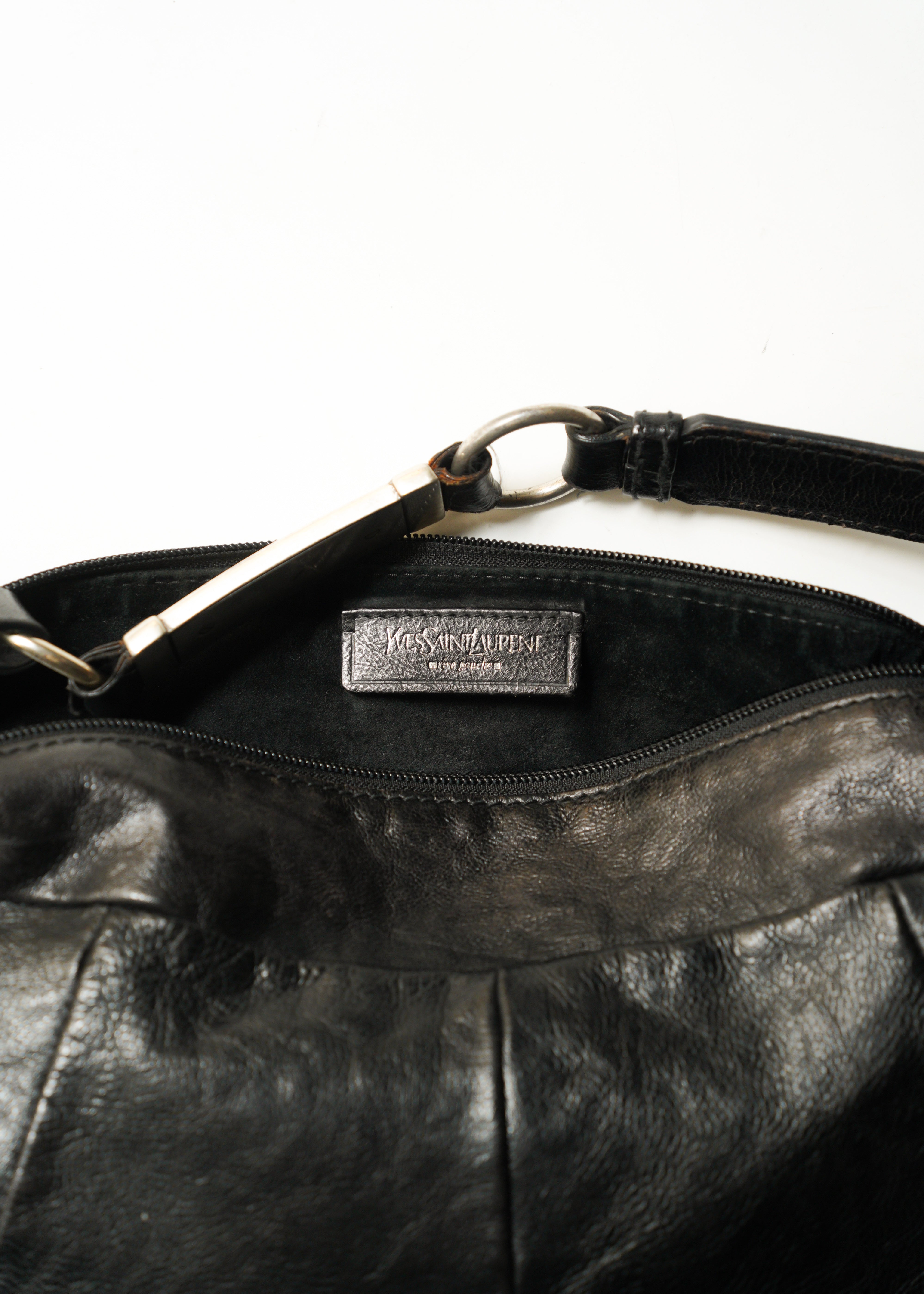 Yves saint laurent rive gauche 02 AW leather hobo bag