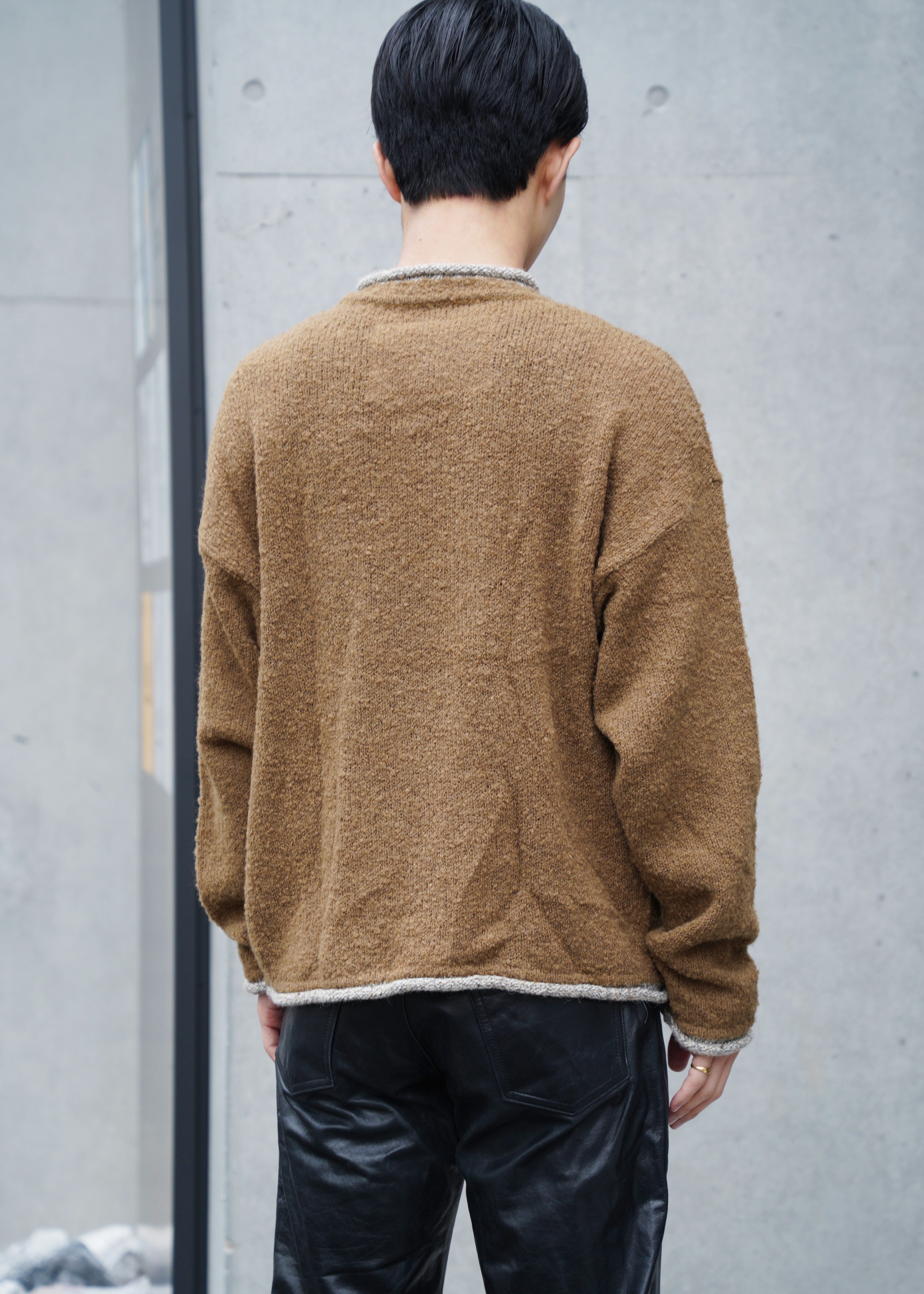 90's ARMANI JEANS mock neck wool knit