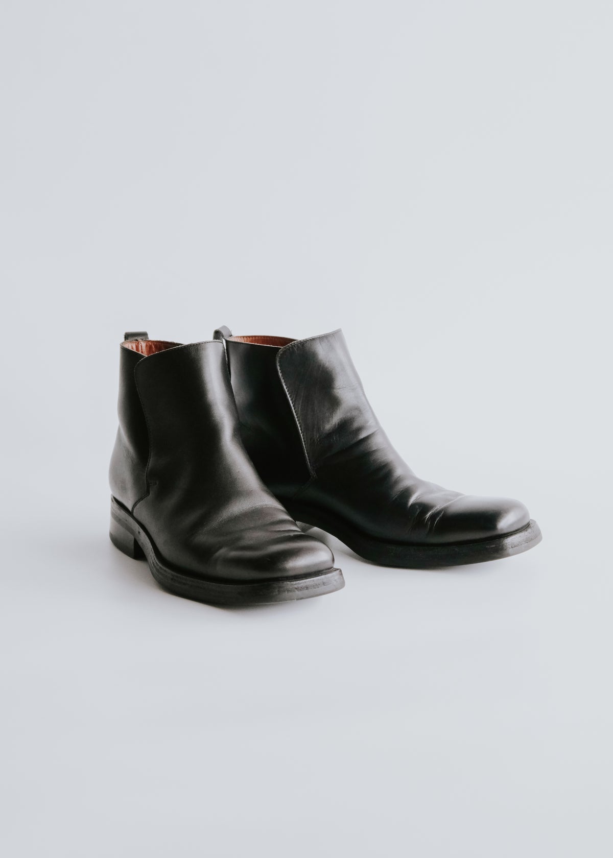 90-00's GUCCI front gore square toe boots
