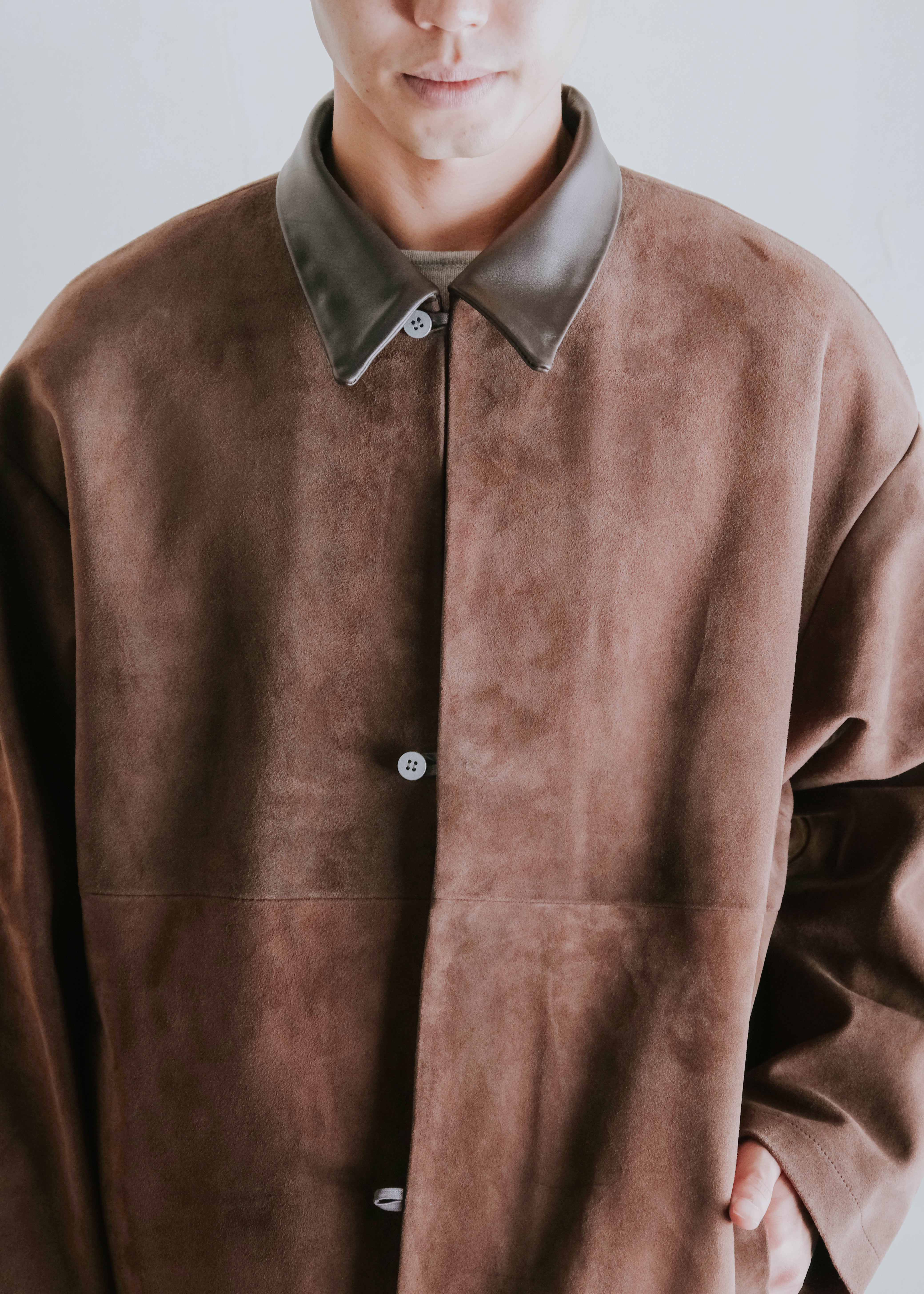 beta post ベータポスト 26AW ゴート スウェードレザー Suede Leather relax ジャケット D.brown メンズ