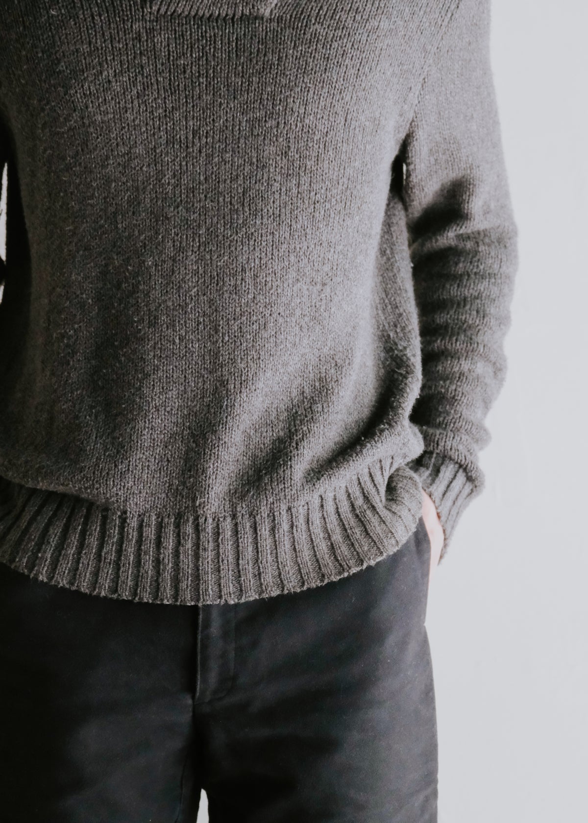 90-00's Polo by Ralph Lauren shawl collar cotton linen knit