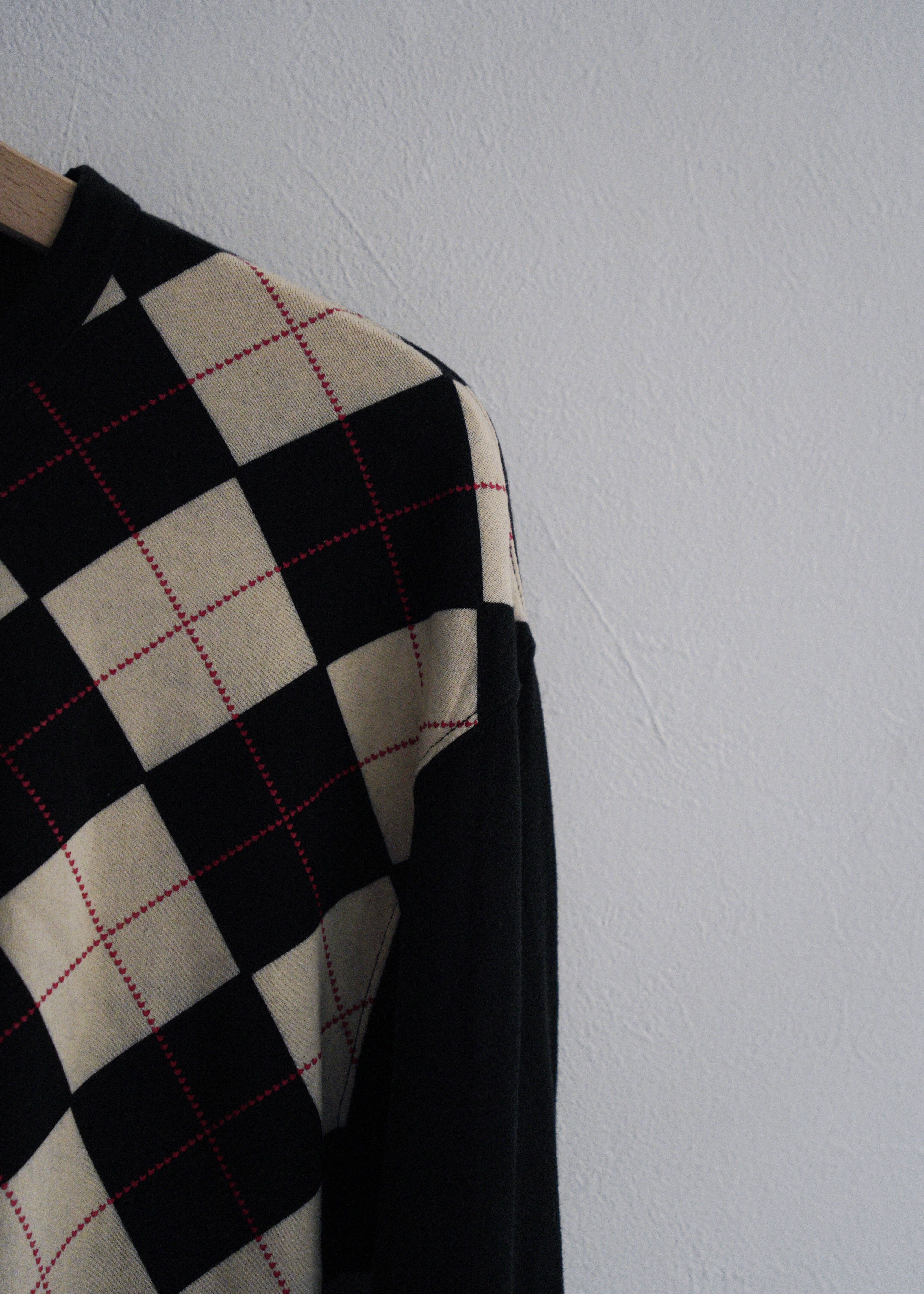 COMME des GARCONS HOMME 08AW argyle cotton long sleeve t shirt