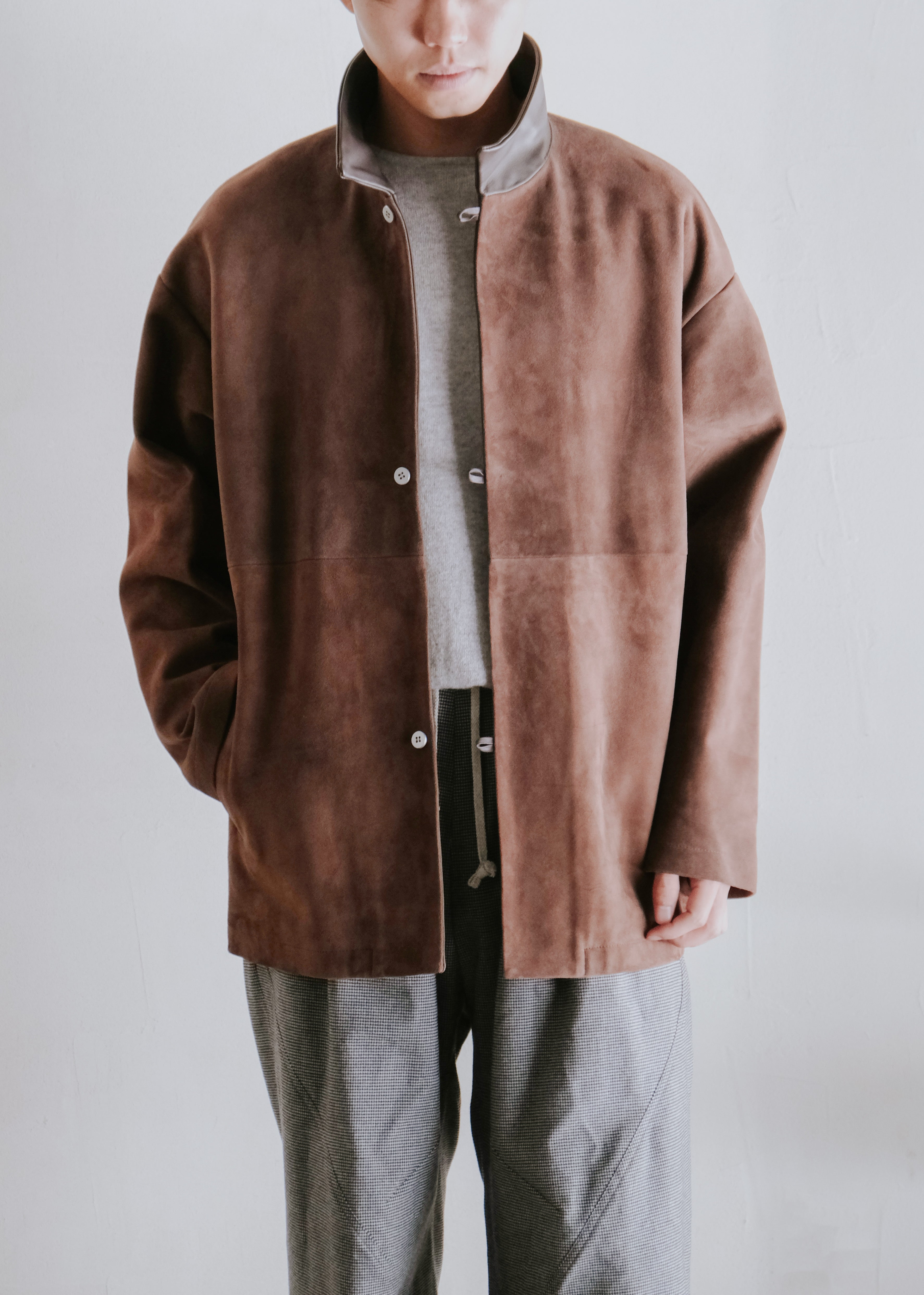 beta post ベータポスト 26AW ゴート スウェードレザー Suede Leather relax ジャケット D.brown メンズ