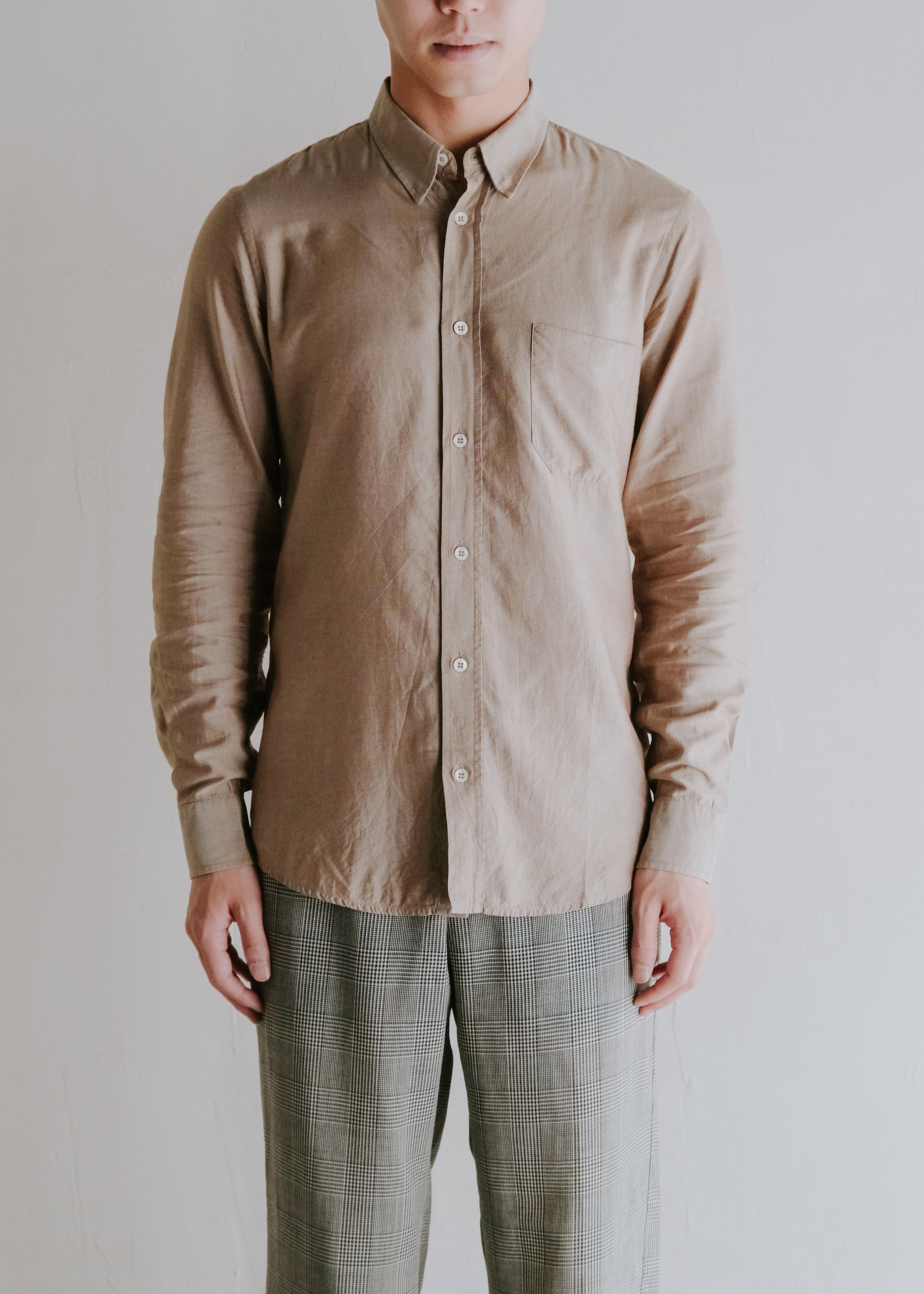 Martin Margiela 07AW snap button down collar shirt