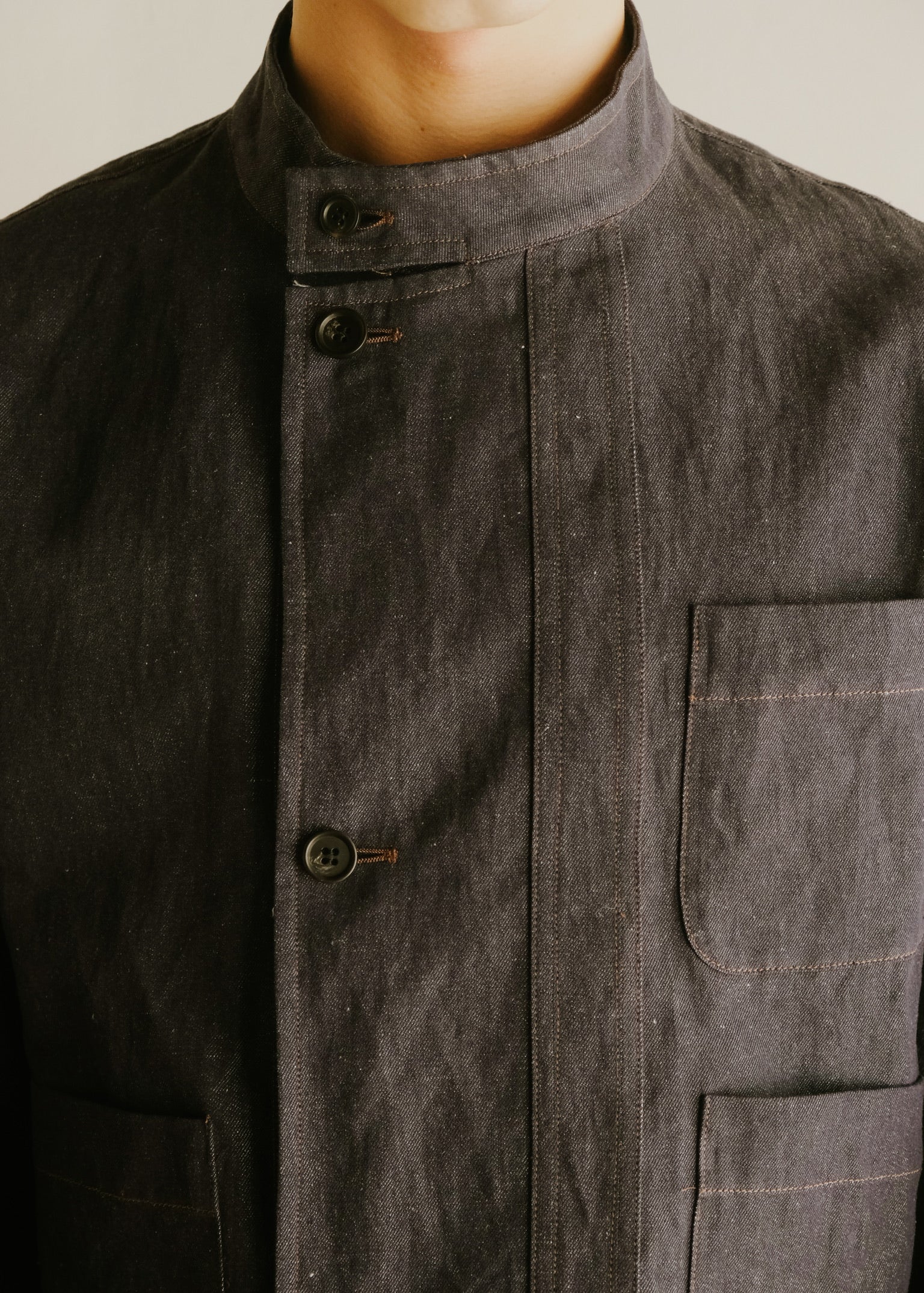 HOMO LUDENS 26SS short forestiere denim jacket / Indigo