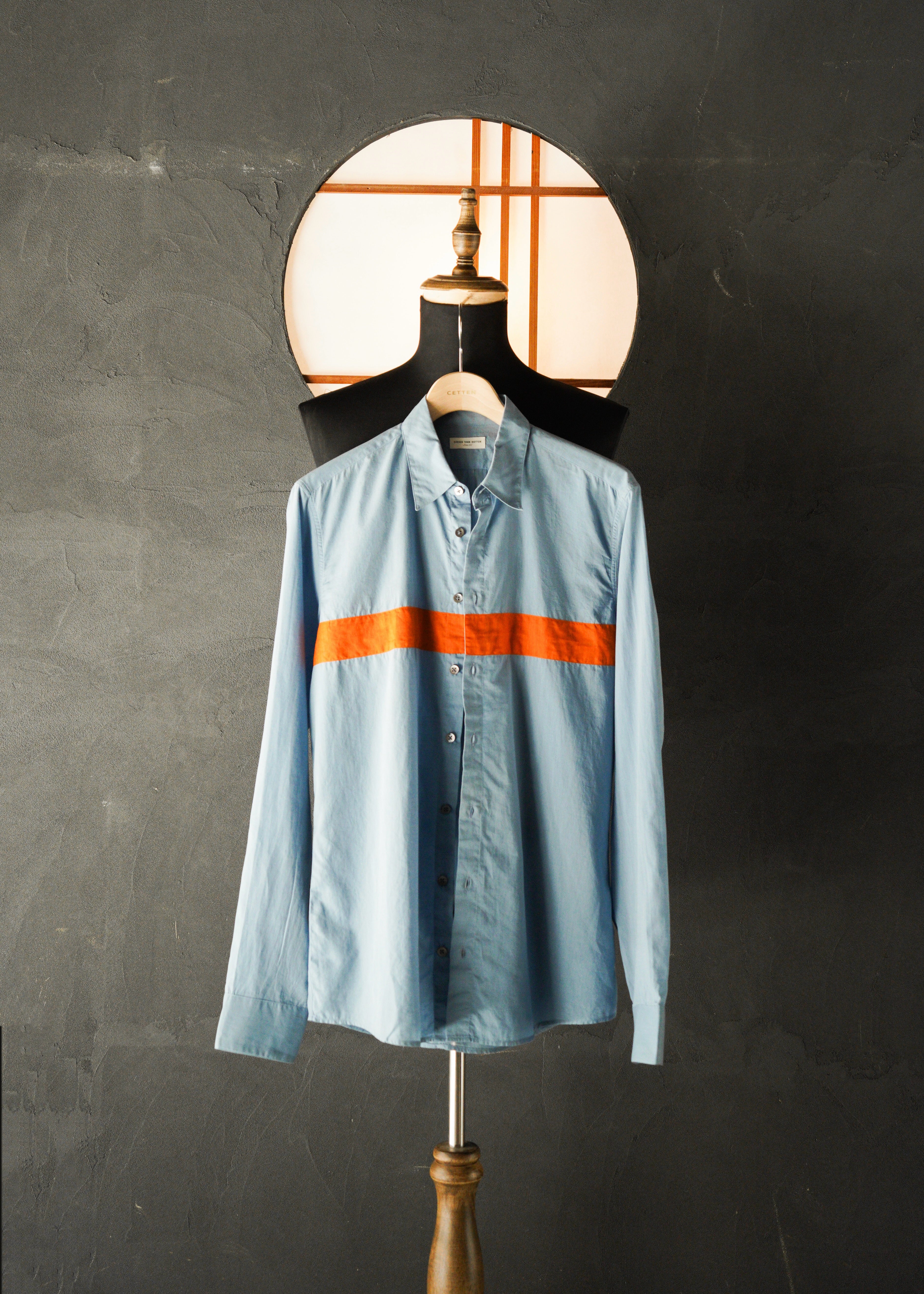 DRIES VAN NOTEN 13SS line color cotton shirt