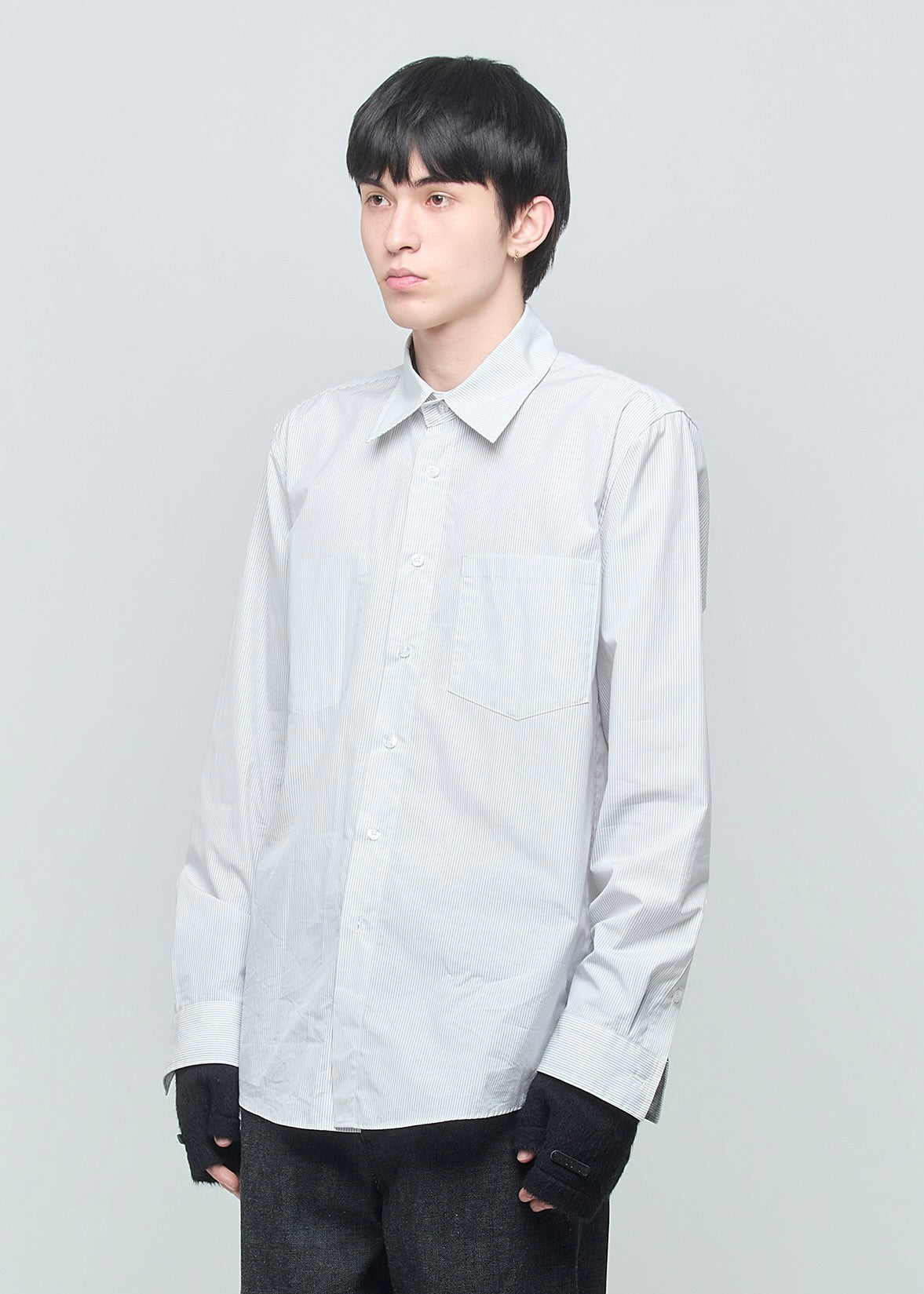 SHOOP 26AW LUCAS 2 POCKET SHIRT / White Stripes
