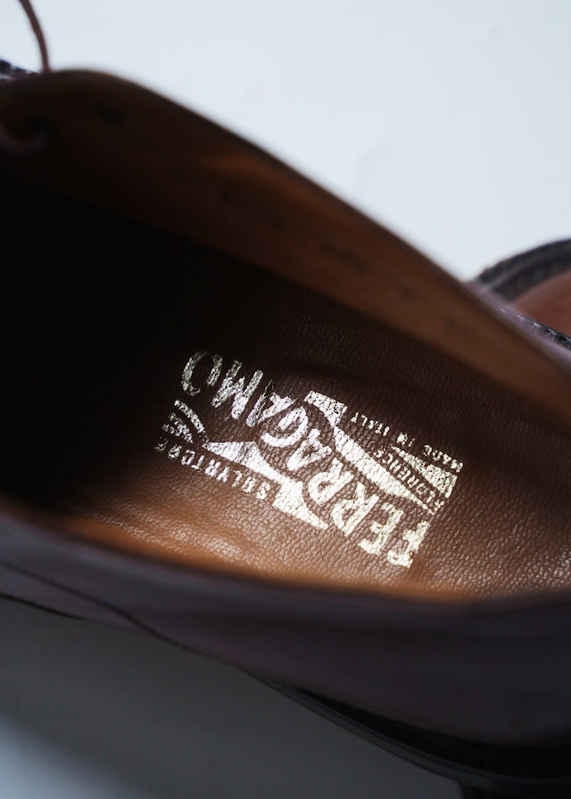 Salvatore Ferragamo square toe leather chukka boot