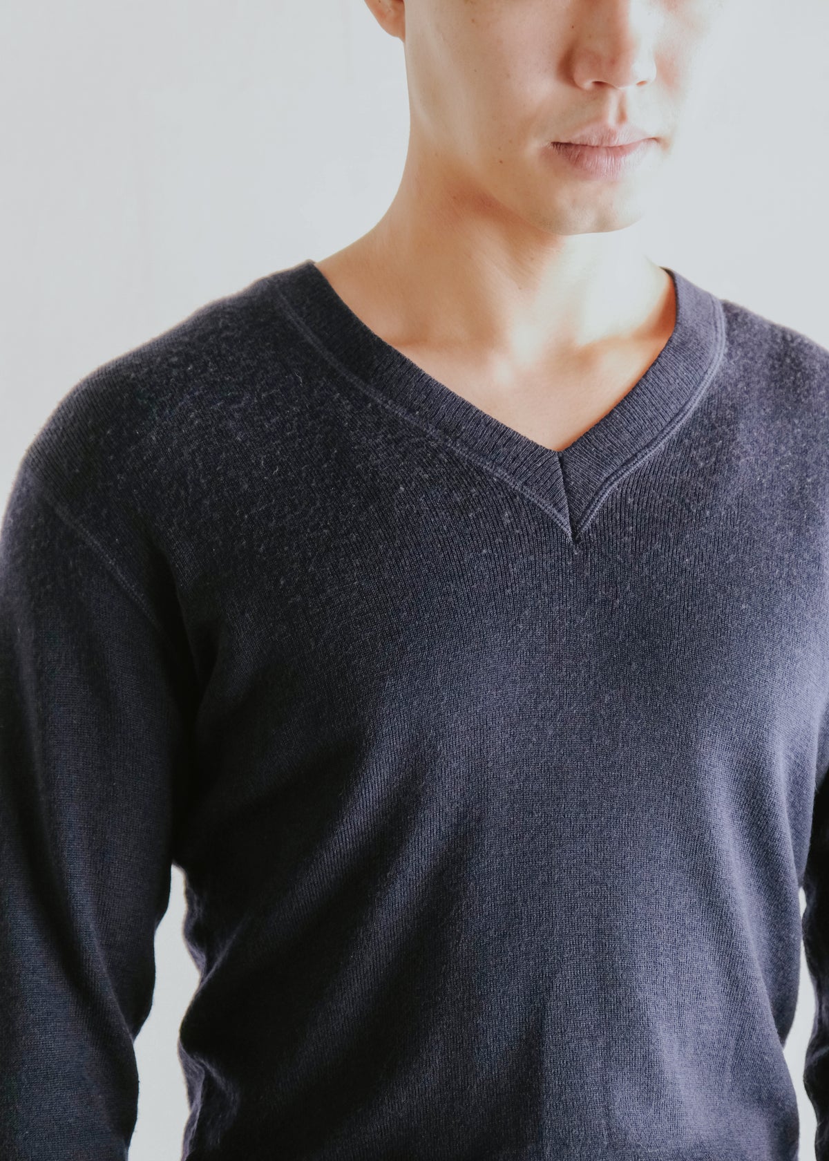 70's- euro vintage v-neck ニット メンズ