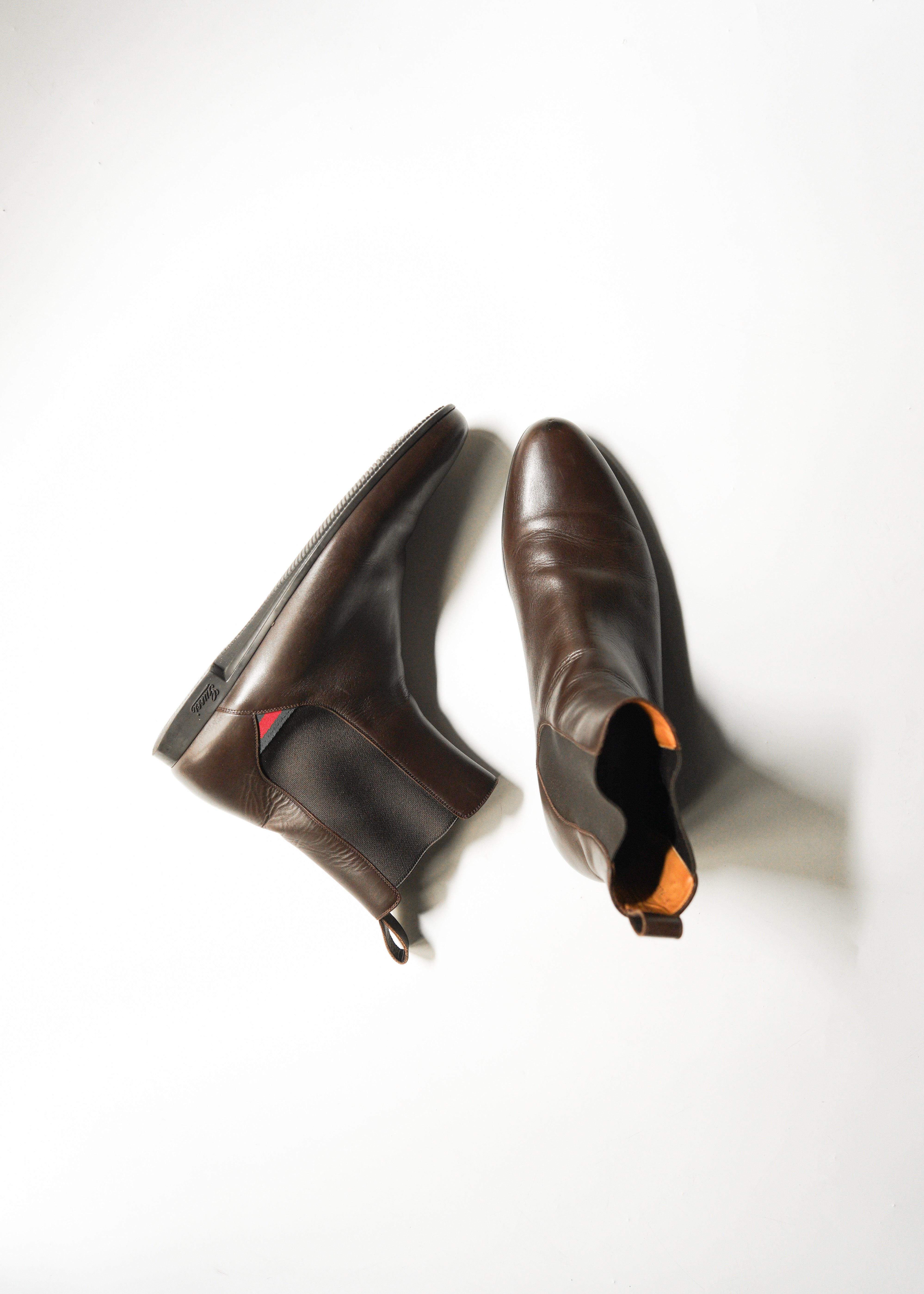 10’s GUCCI side gore leather boots