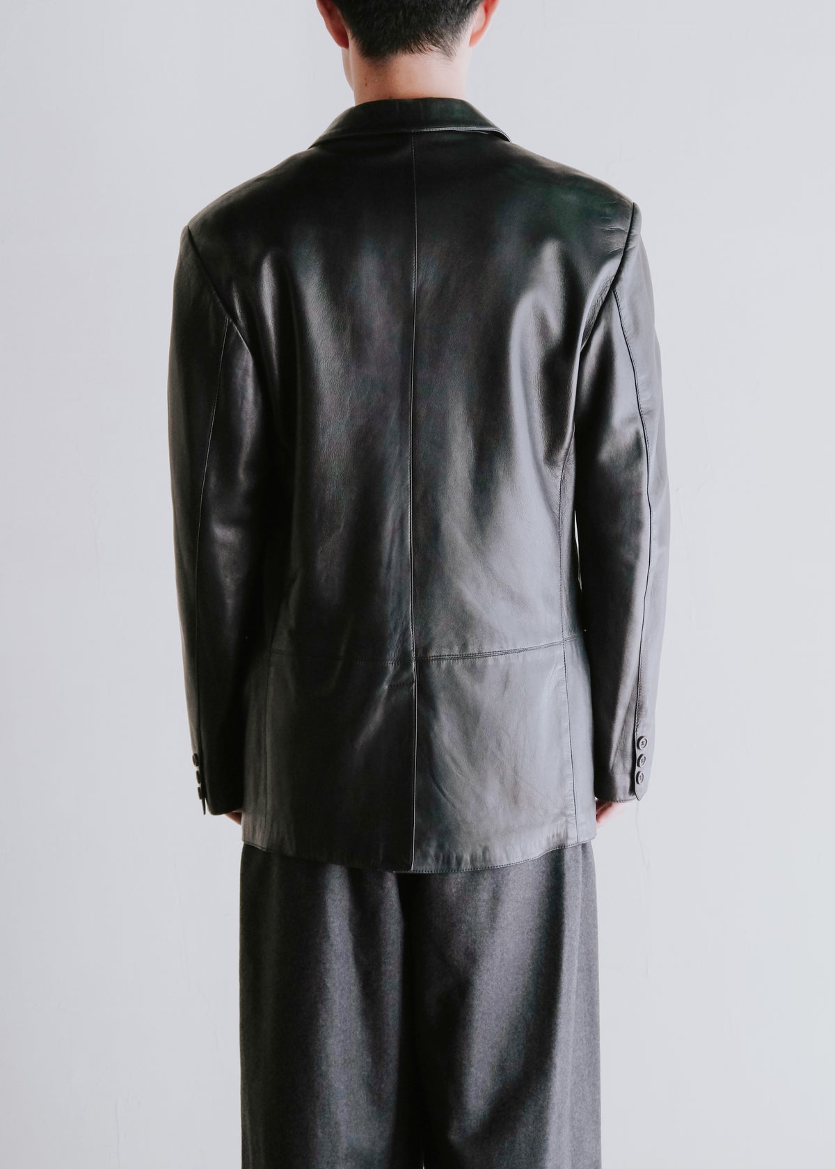 90-00's RUFFO genuine leather 3B tailored jacket