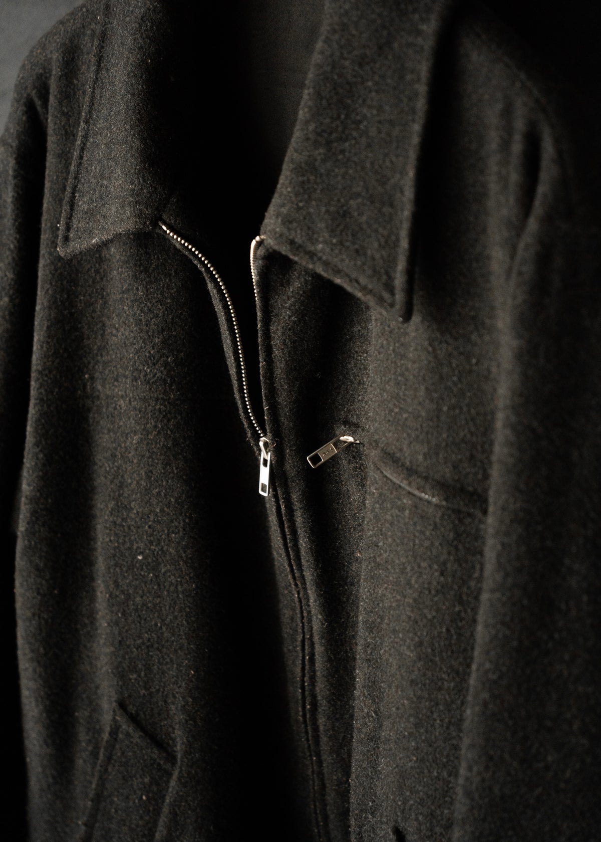 90's agnes b. homme zip up wool blouson