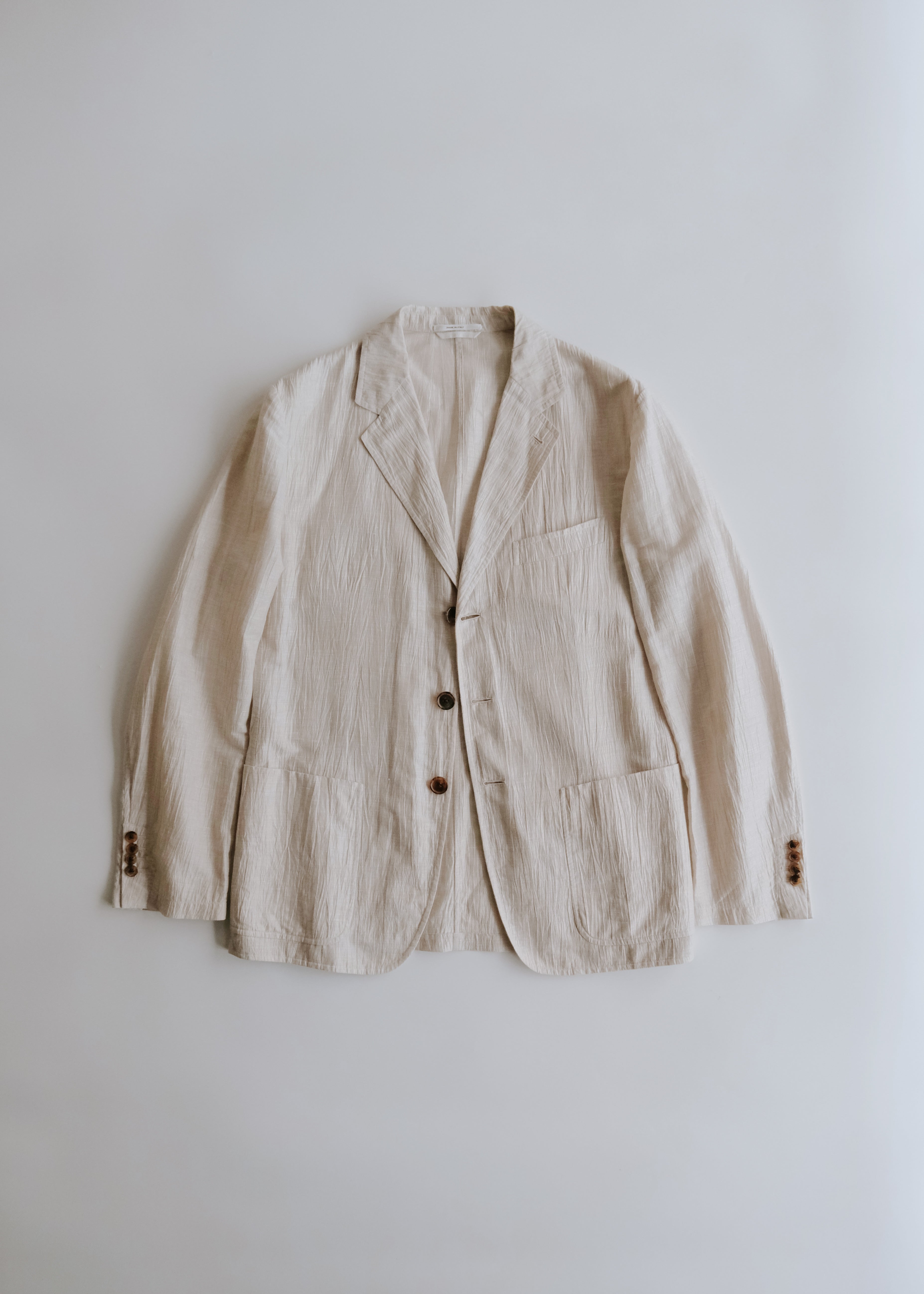 10's- HERMÈS ripple textured 3B tailored jacket