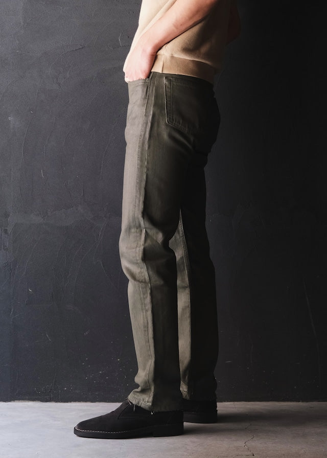Martin Margiela 00AW artisanal coating straight jeans