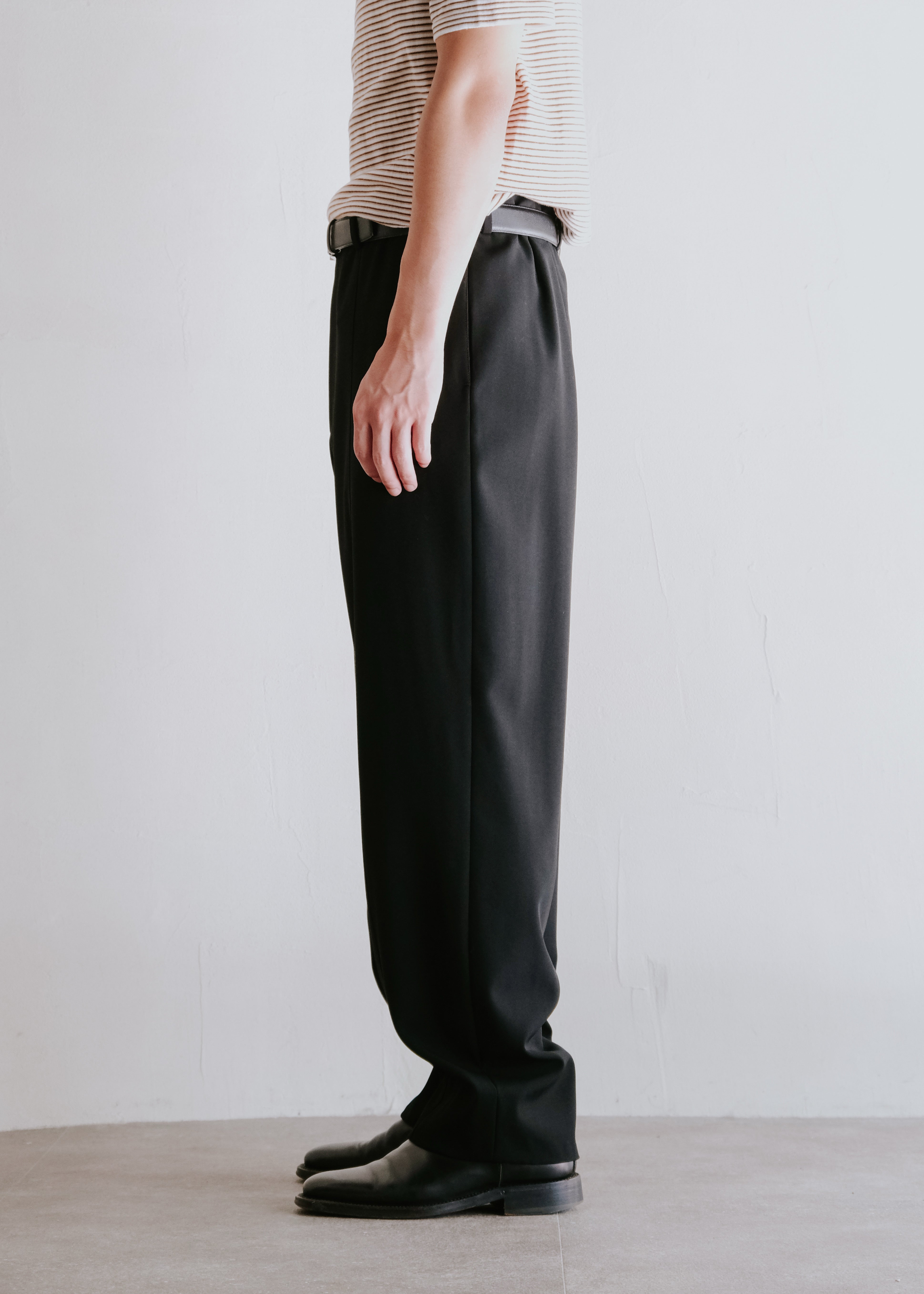 90-00's GIORGIO ARMANI center seam pure wool wide trousers