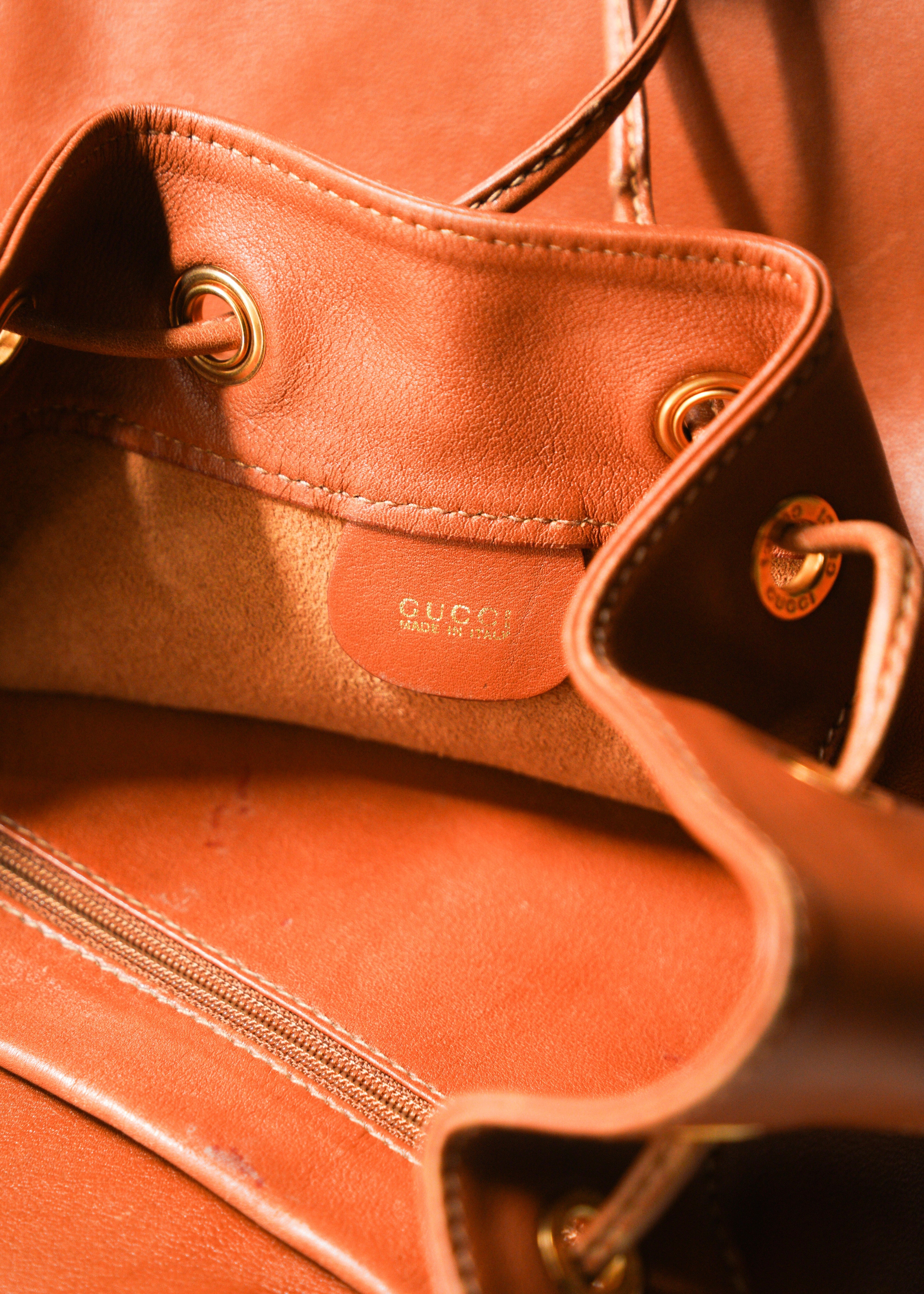 GUCCI グッチ 90-00年代 バンブー handle レザー ショルダーバッグ メンズ