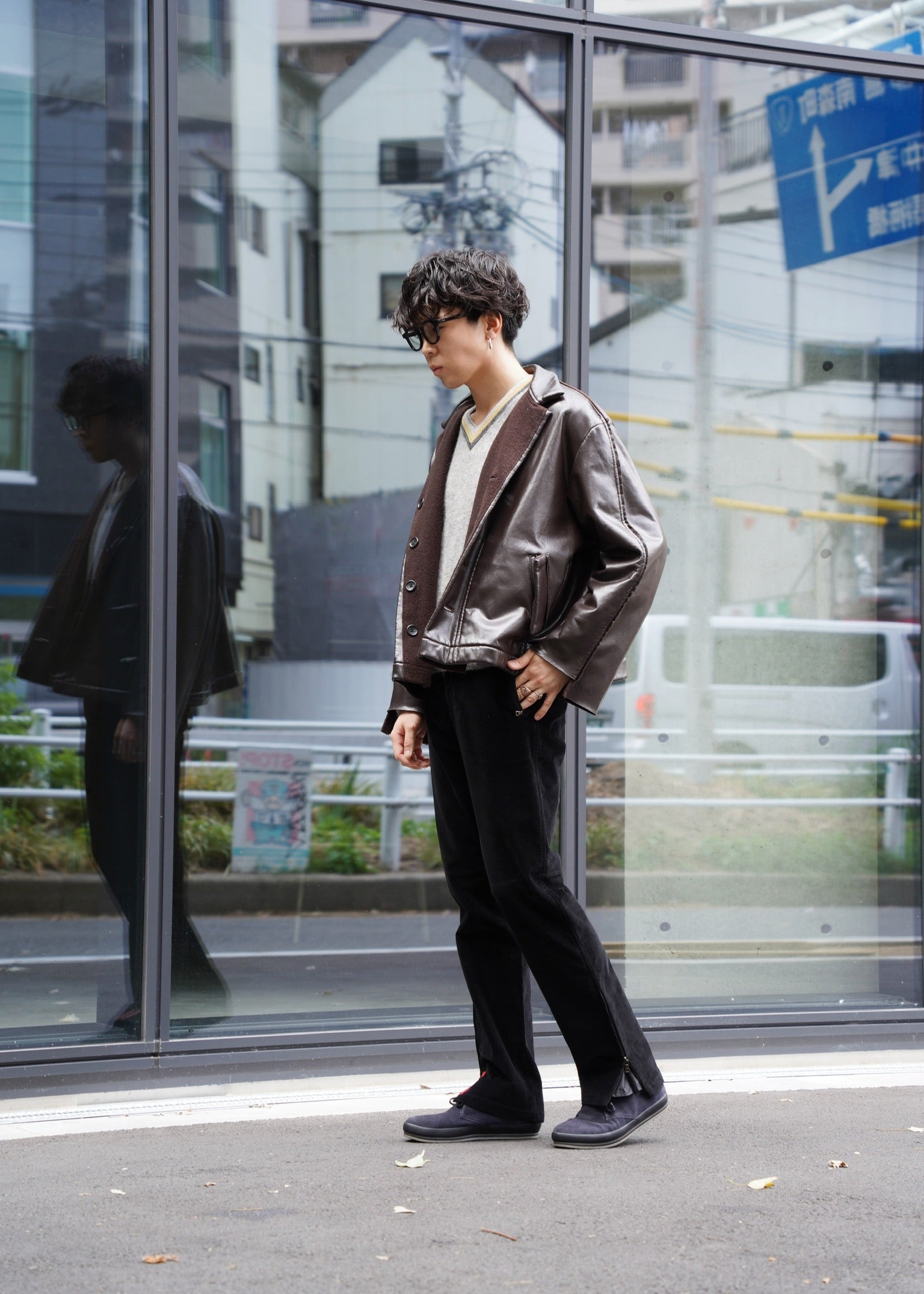 Y's 95AW coating reversible bore blouson