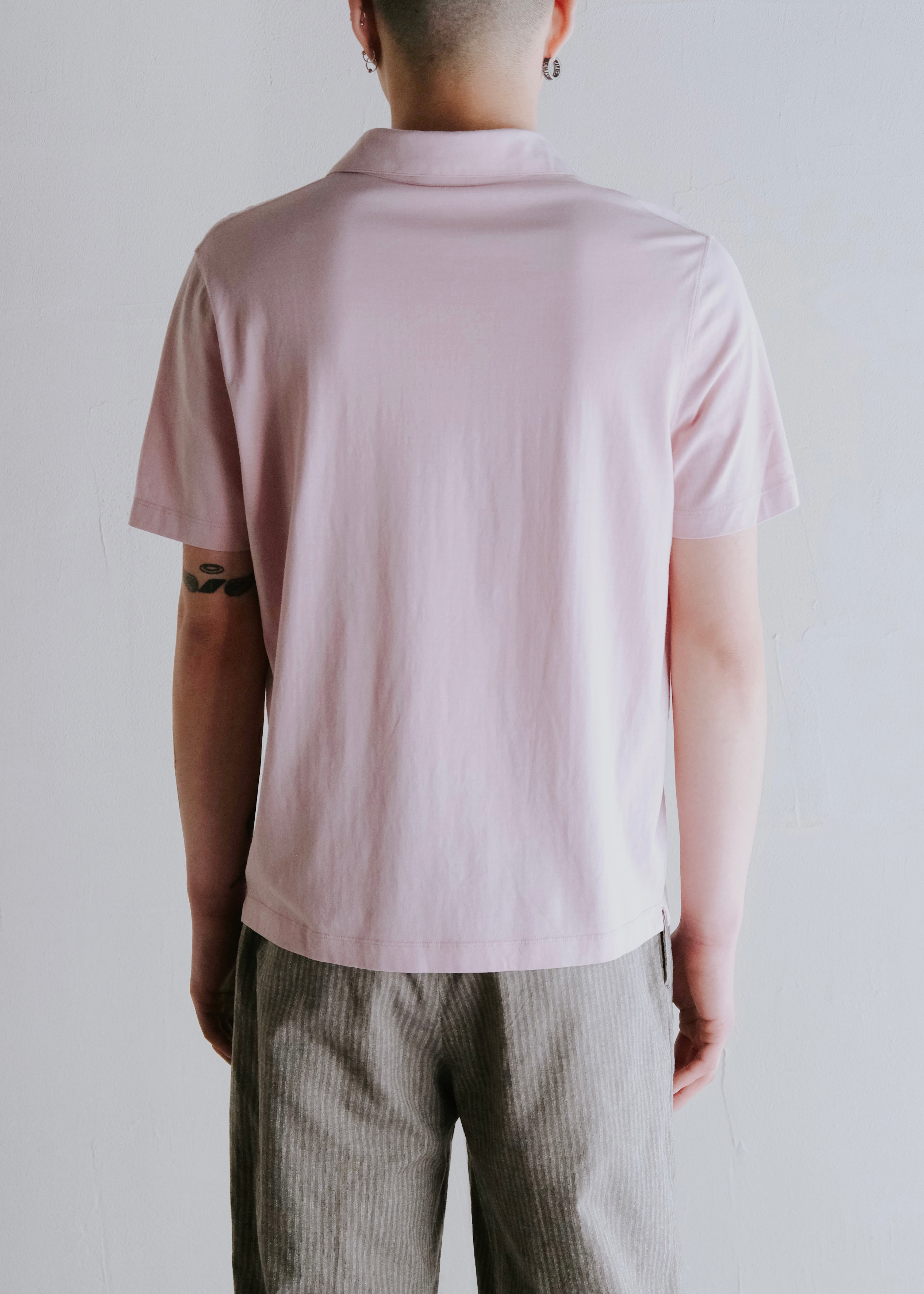 00's HERMÉS cotton S/S skipper shirt