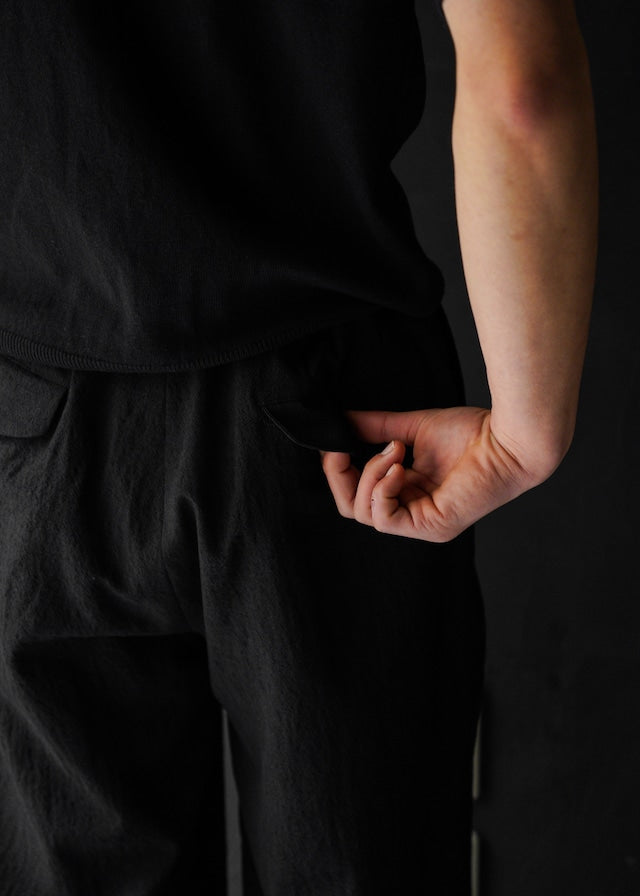 SHOOP 26SS big tuck trousers / Black