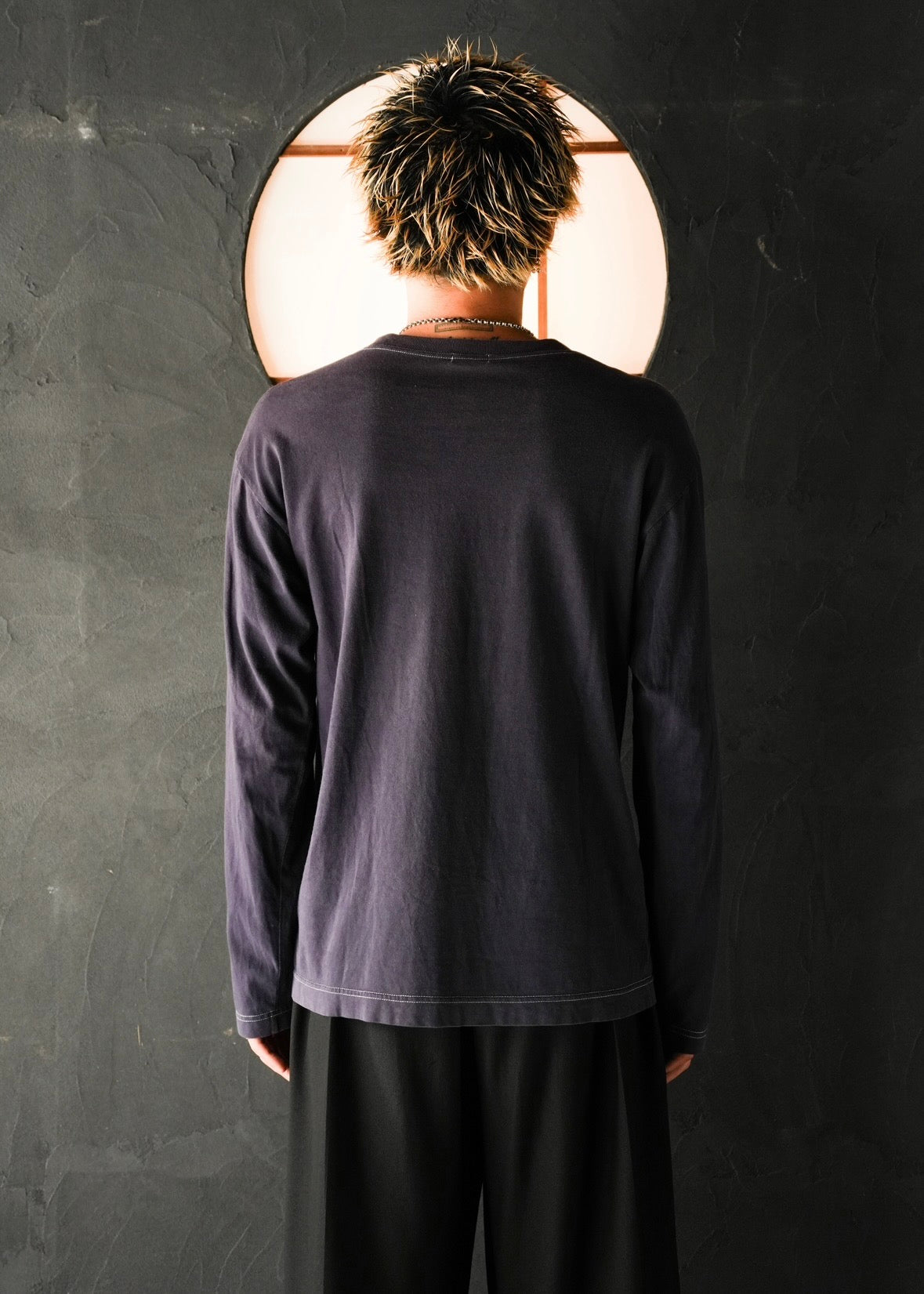 COMME des GARÇONS HOMME AD2002 embroidered panel long sleeve T-Shirt