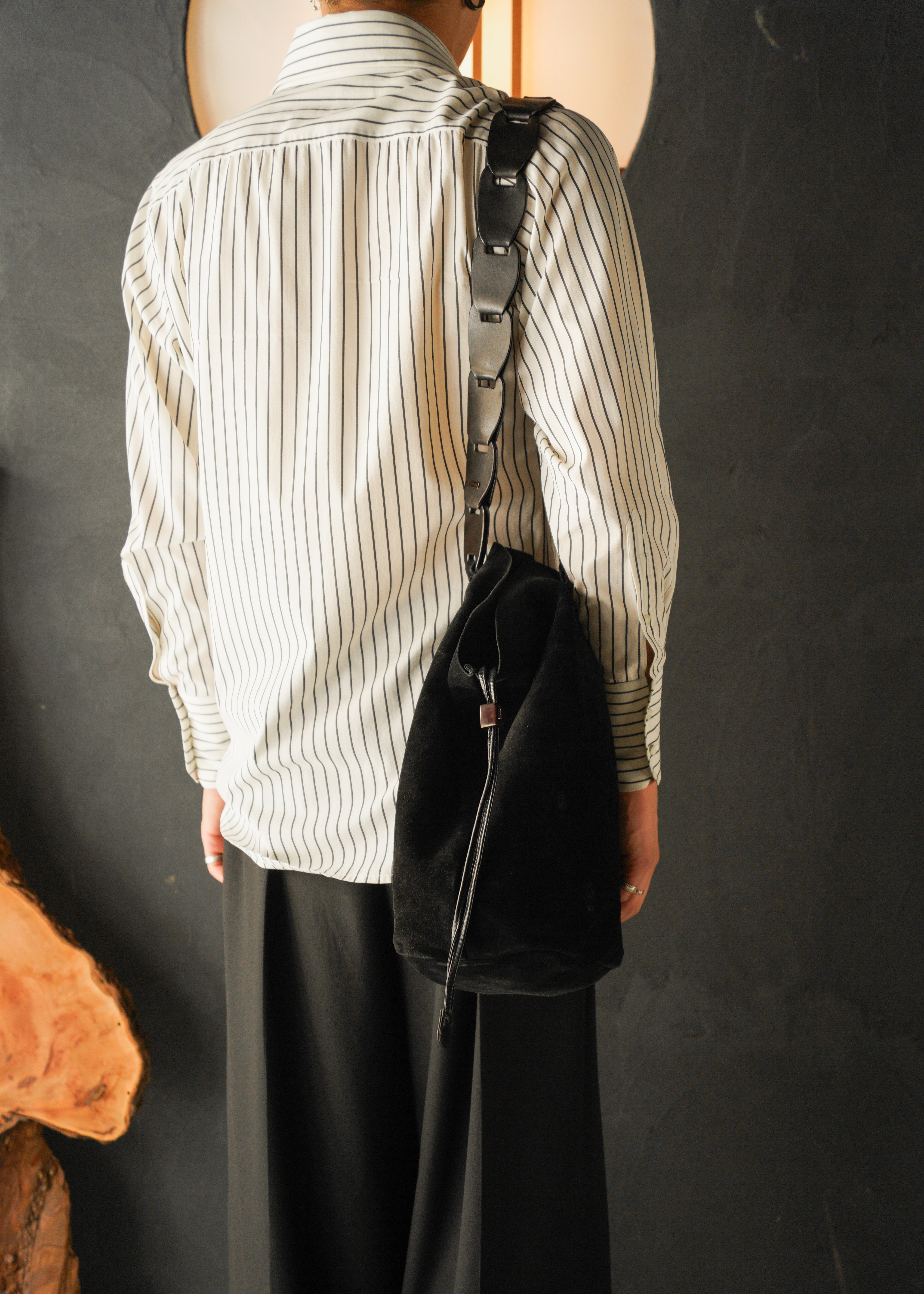 GUCCI by Tom Ford 1997 SS drawstring suede leather shoulder bag