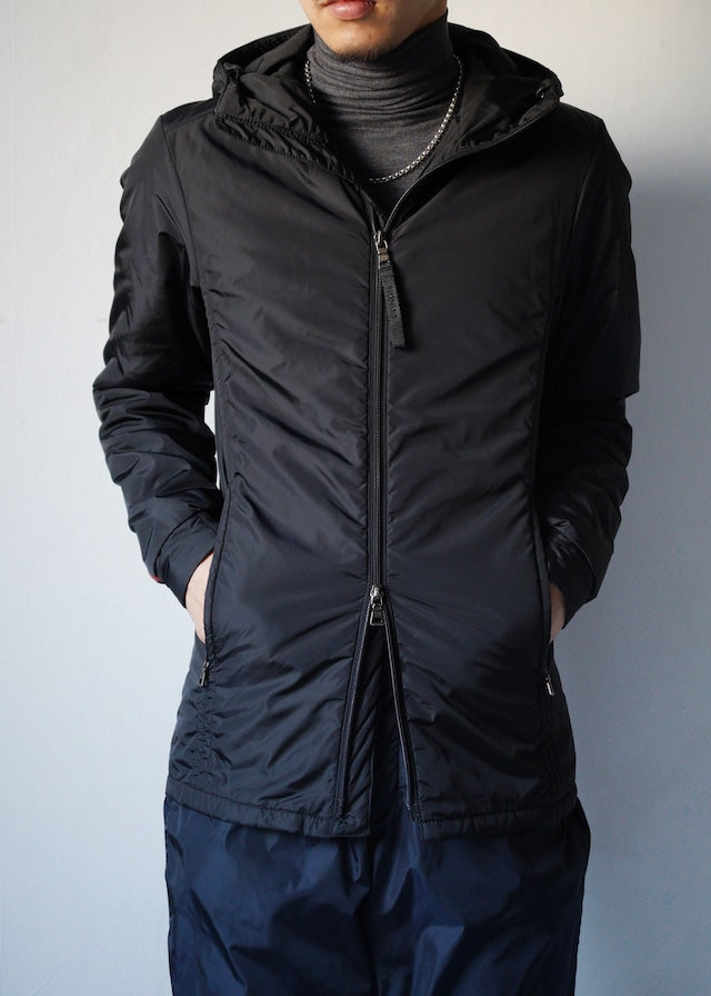 00‘s PRADA SPORT hooded nylon double zip jacket