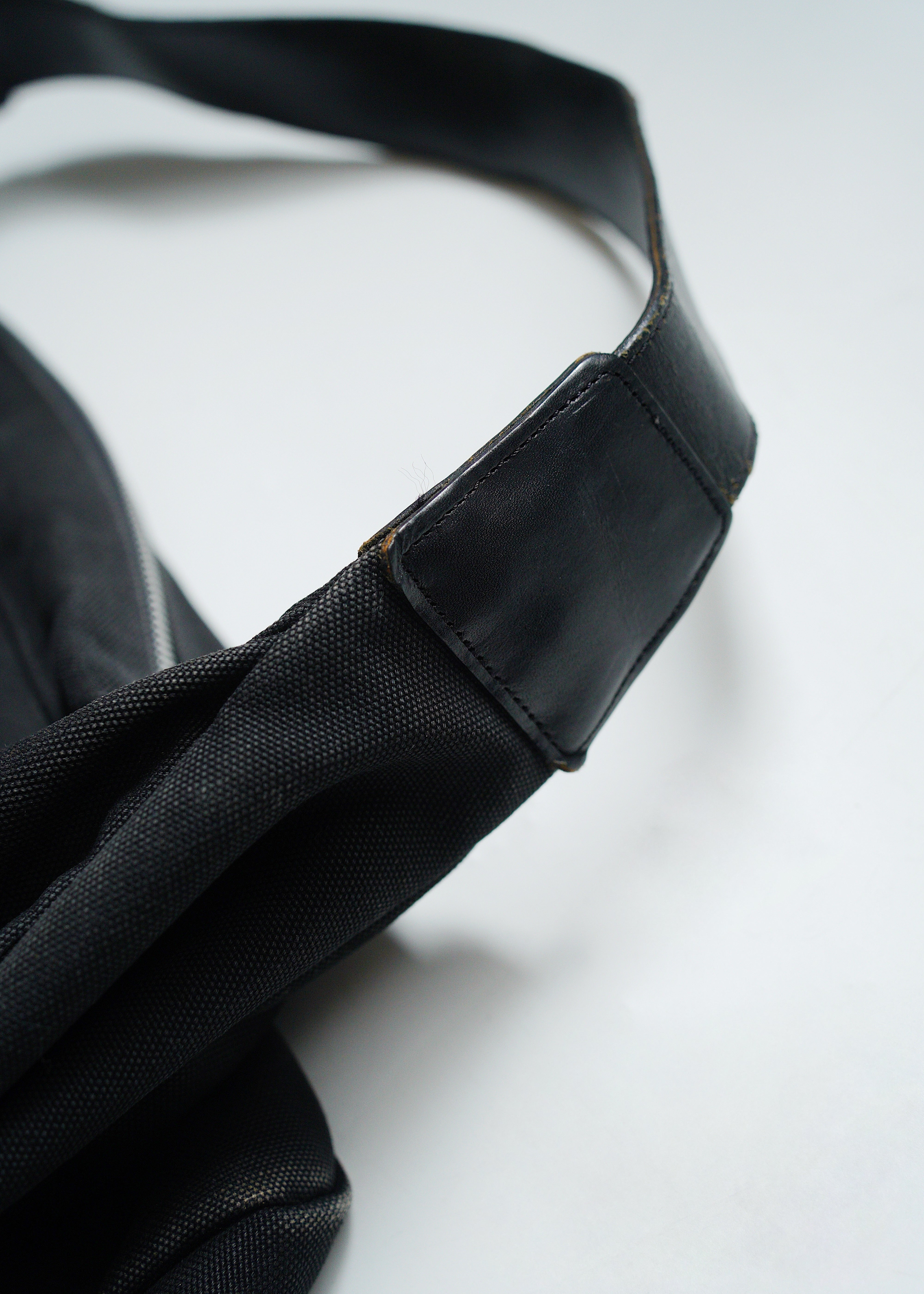 tricot COMME des GARCONS leather canvas shoulder bag