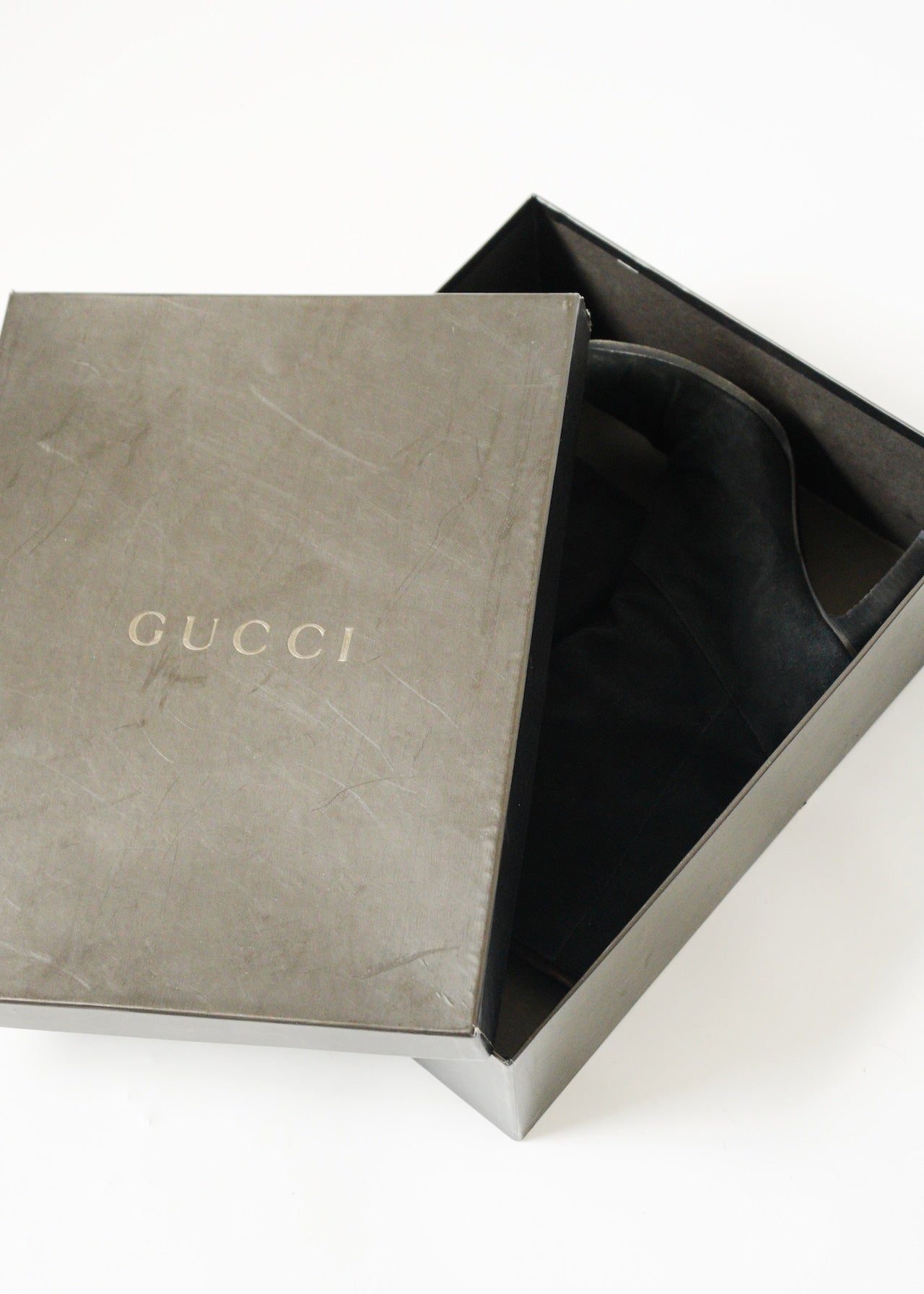 00's GUCCI suède leather long boots
