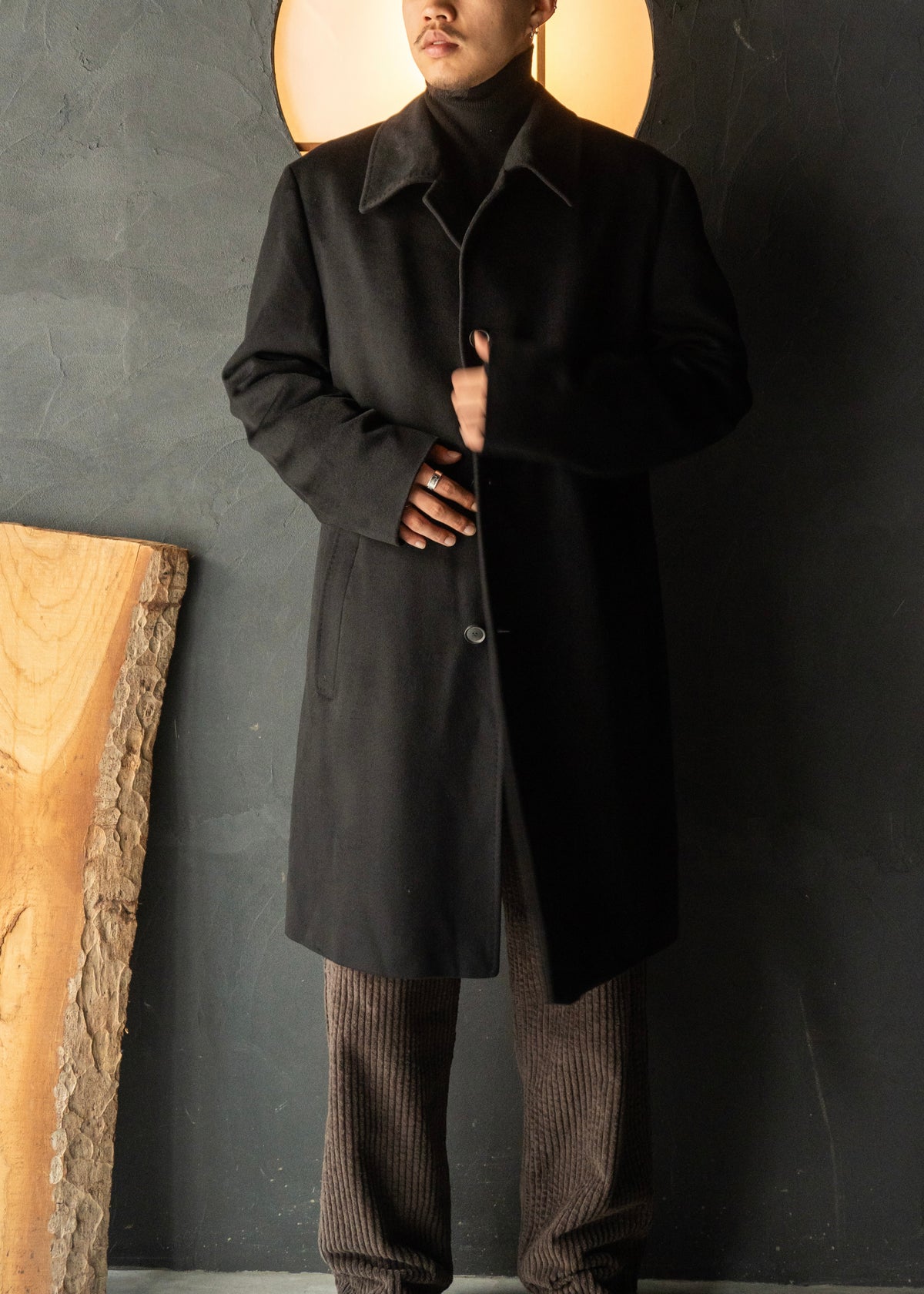 90-00’s HUGO BOSS cashmere balmacaan coat