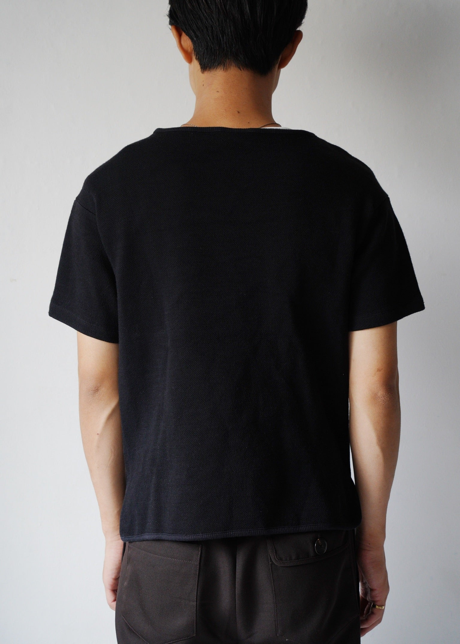 DRIES VAN NOTEN wool cutting T-shirt
