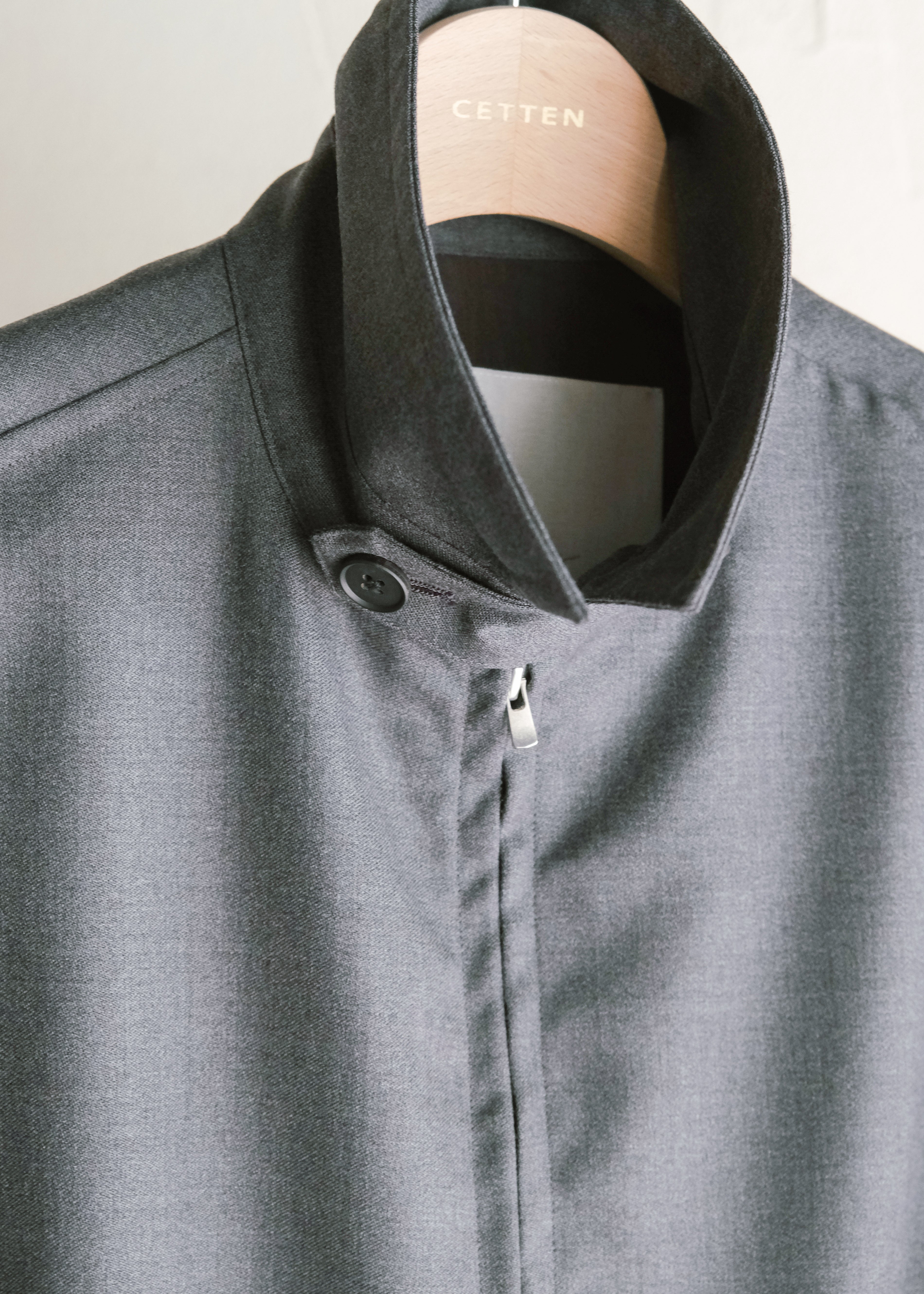 nonnotte 26AW Draping Big Yoke Raglan Drizzler Jacket / Charcoal Top
