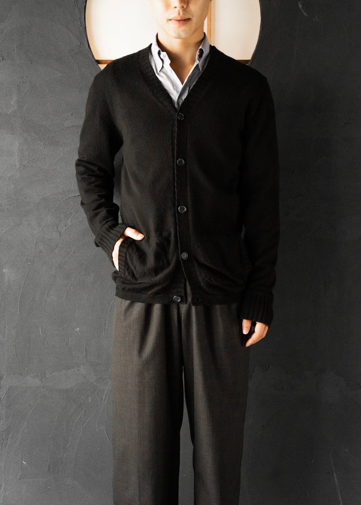 90-00’s DRIES VAN NOTEN button front wool cardigan