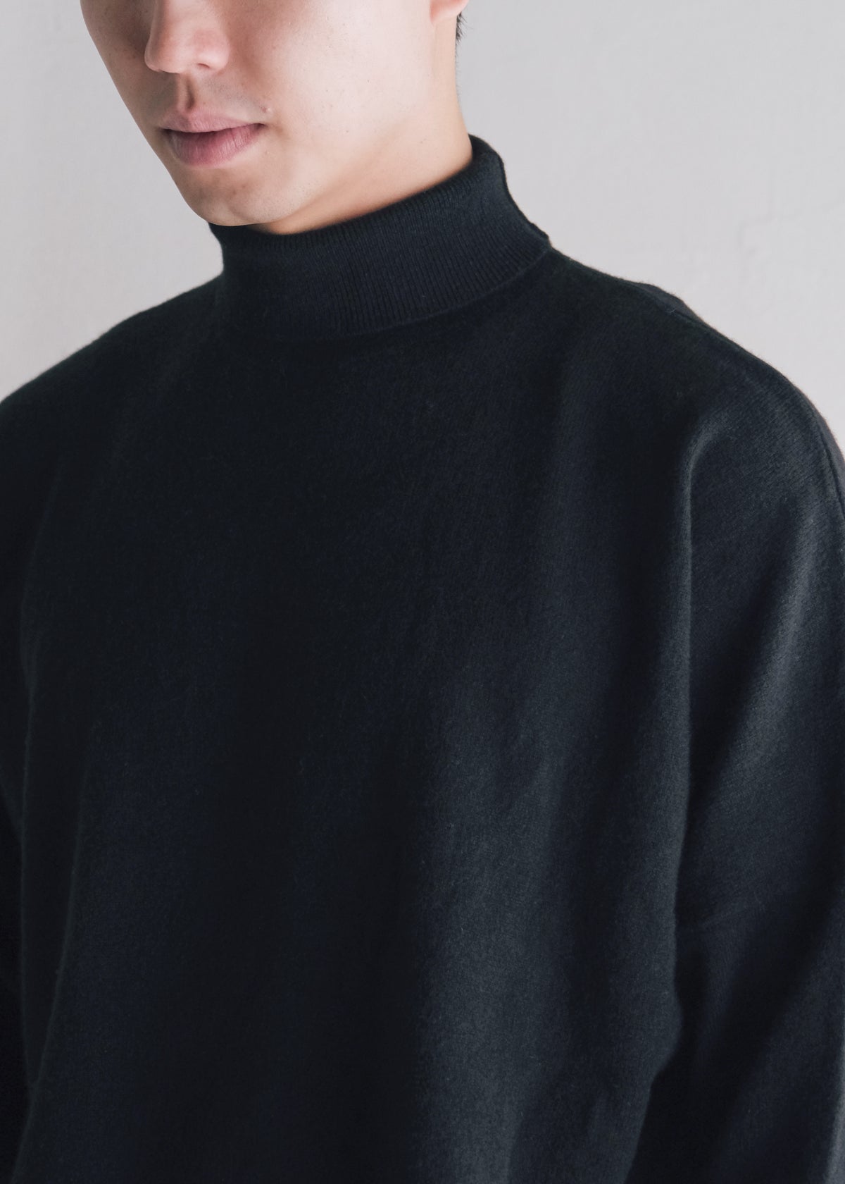 JEANPAULKNOTT 26AW TURTLE NECK SWEATER MILANO KNIT / BLACK