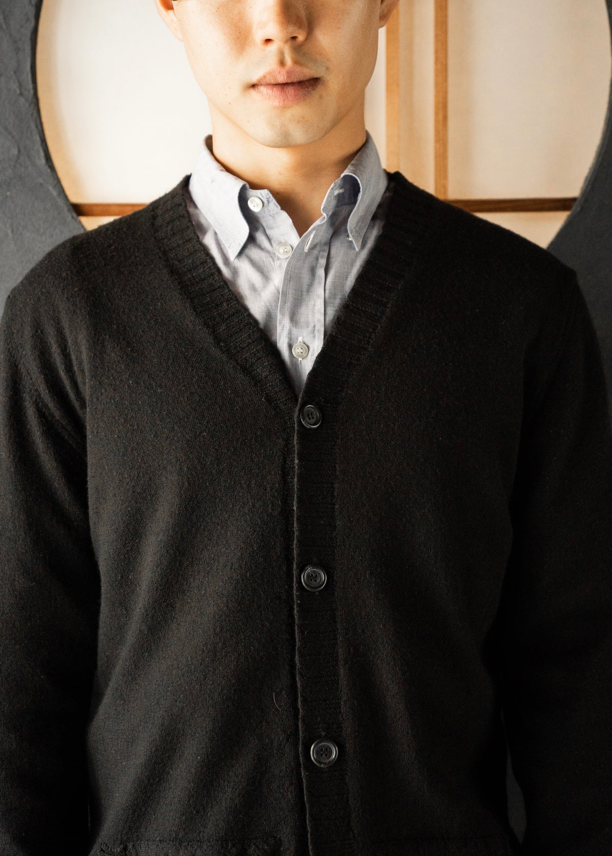 90-00’s DRIES VAN NOTEN button front wool cardigan