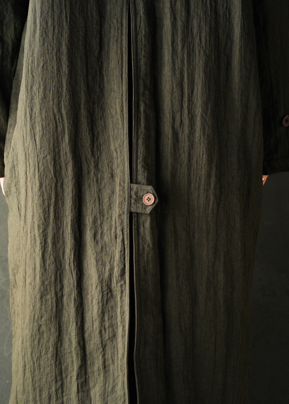 70-80’s GIORGIO ARMANI linen balmacaan coat