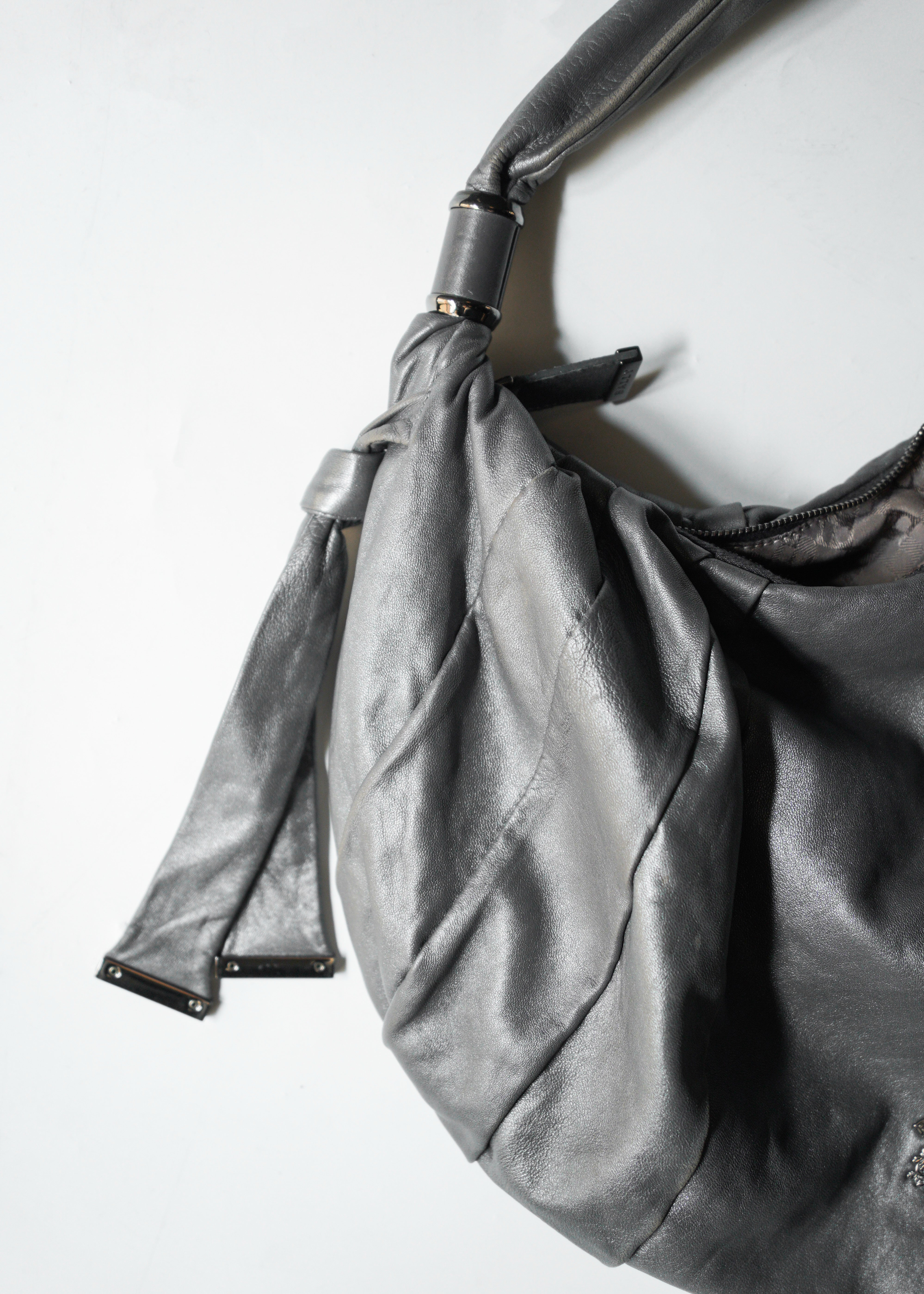 BALLY pleated leather shoulder bag