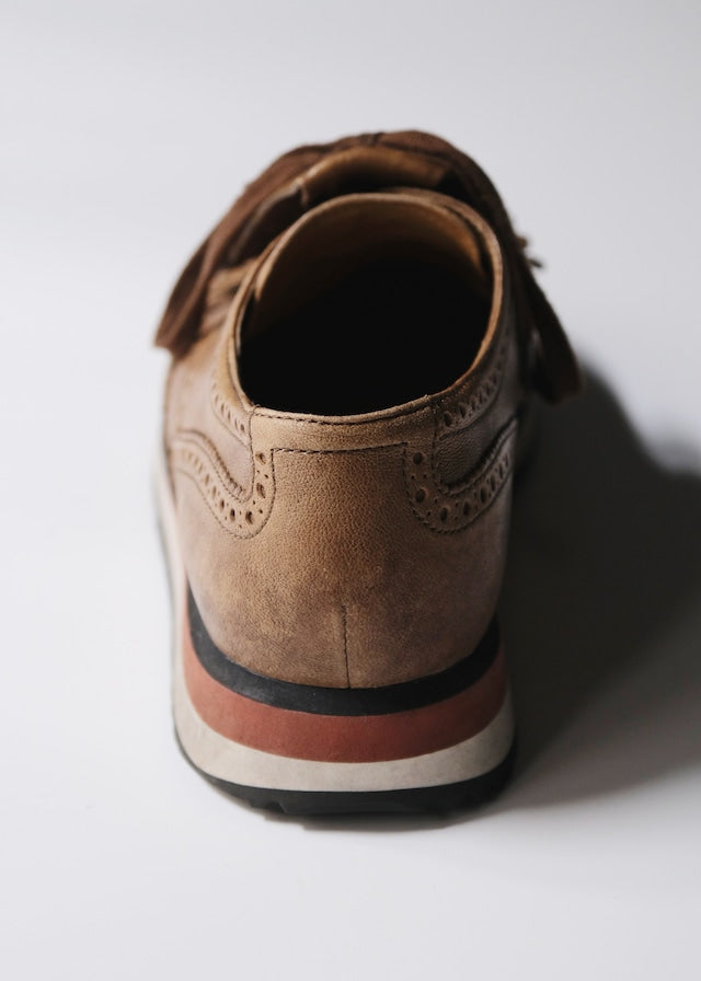 00's PRADA SPORT wingtip tassel leather sneakers