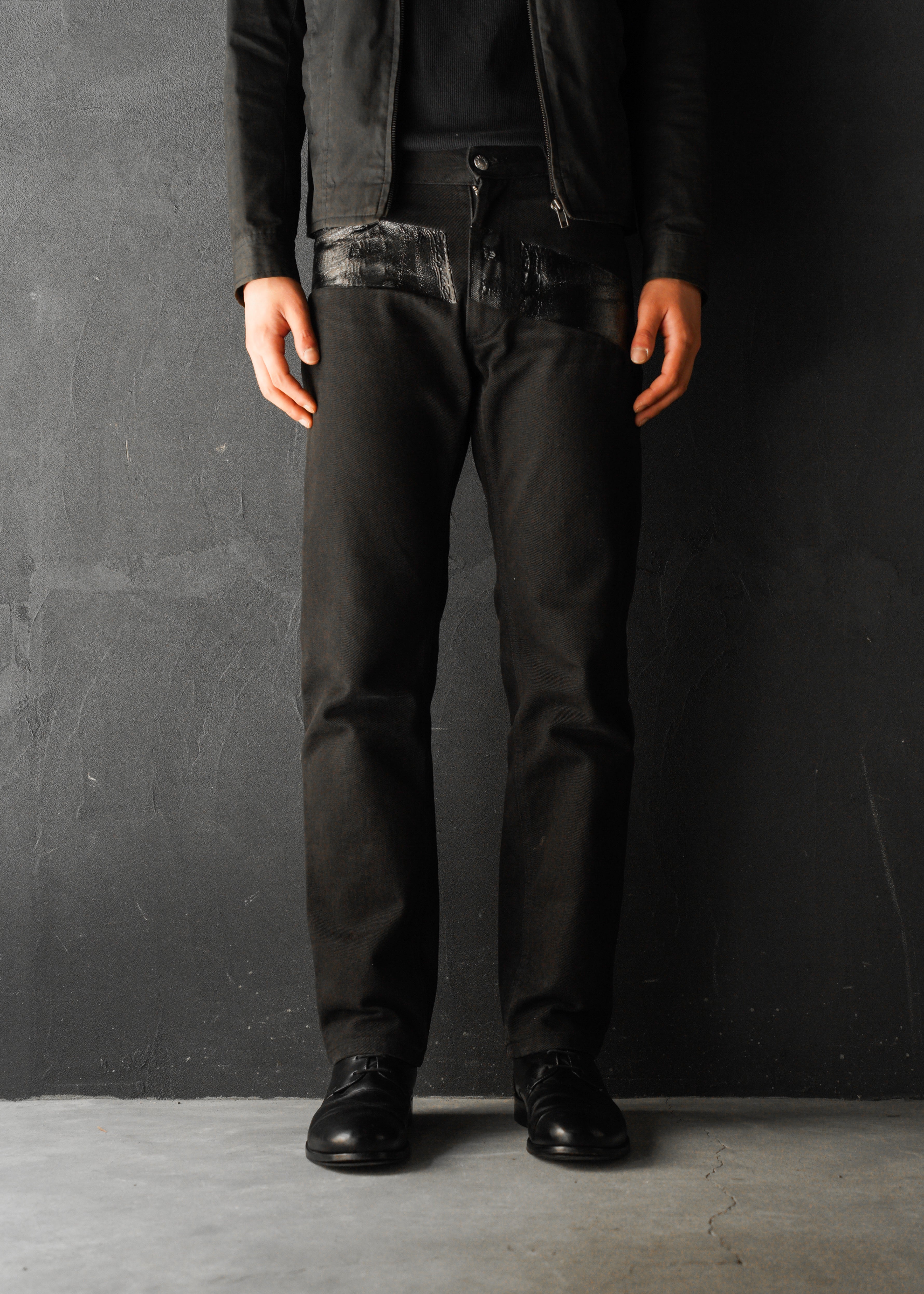 HELMUT LANG 1997 rubber coating jeans