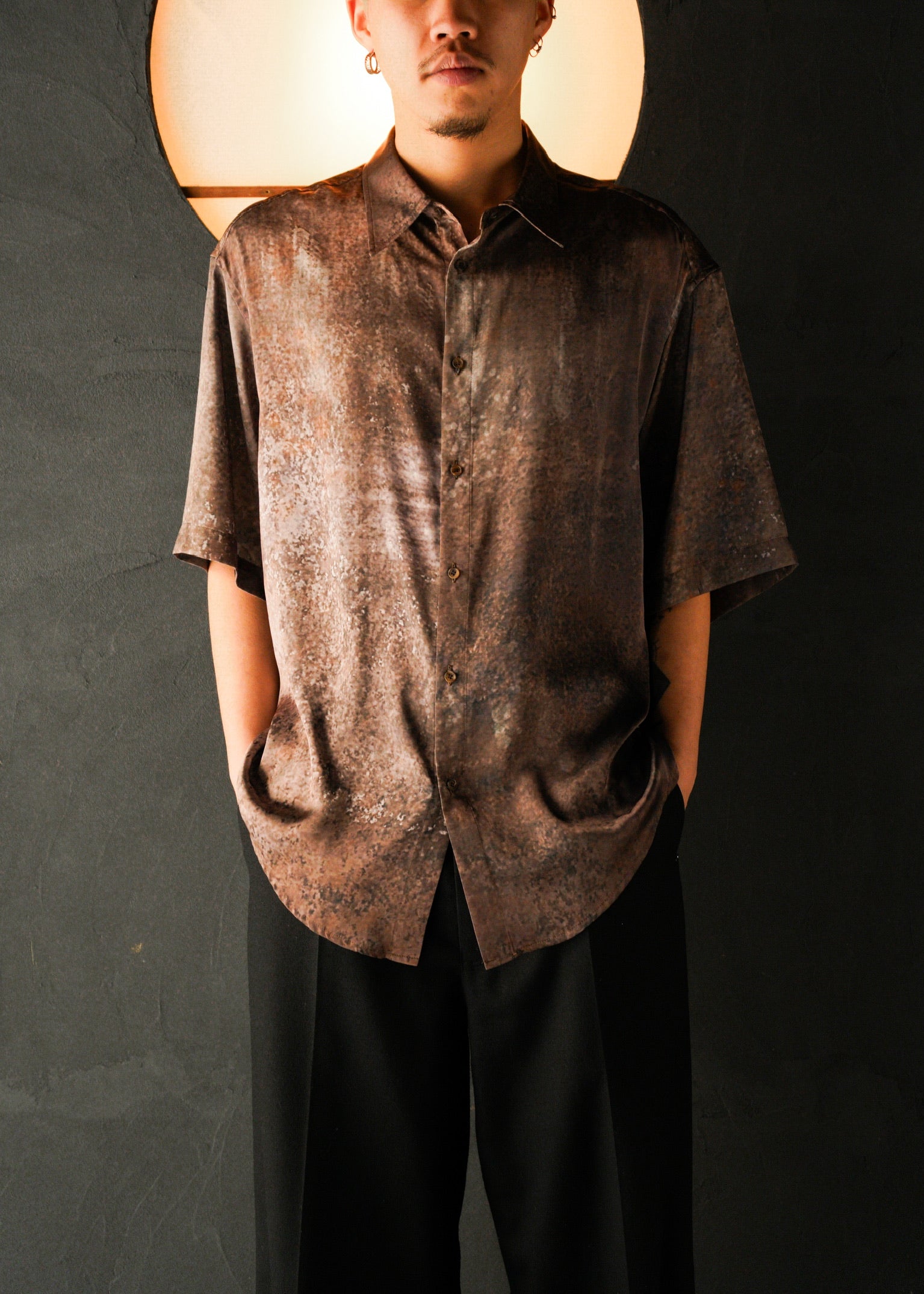 SASAKI SATORU 26SS short sleeve print shirt / Brown
