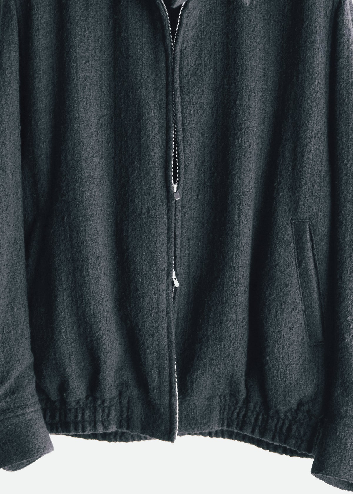 nonnotte 26AW Draping Big Yoke Raglan Drizzler Jacket N Tweed 002 / Smoked Black