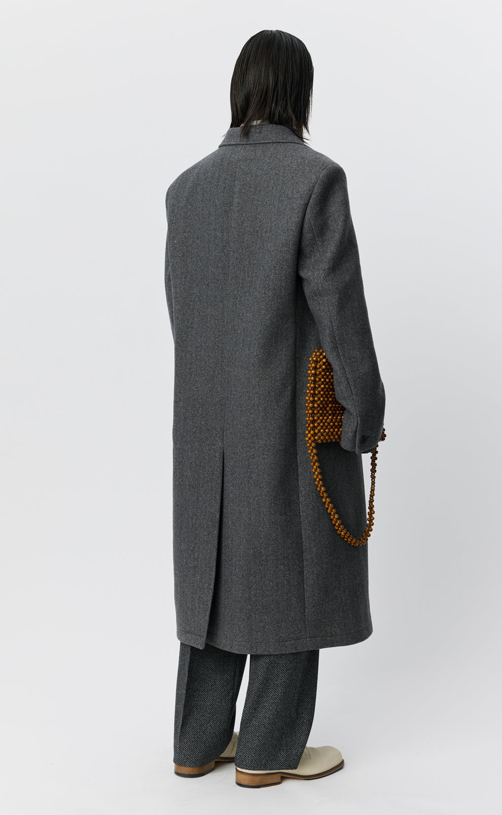 mfpen 26AW Conference Coat / Grey Herringbone