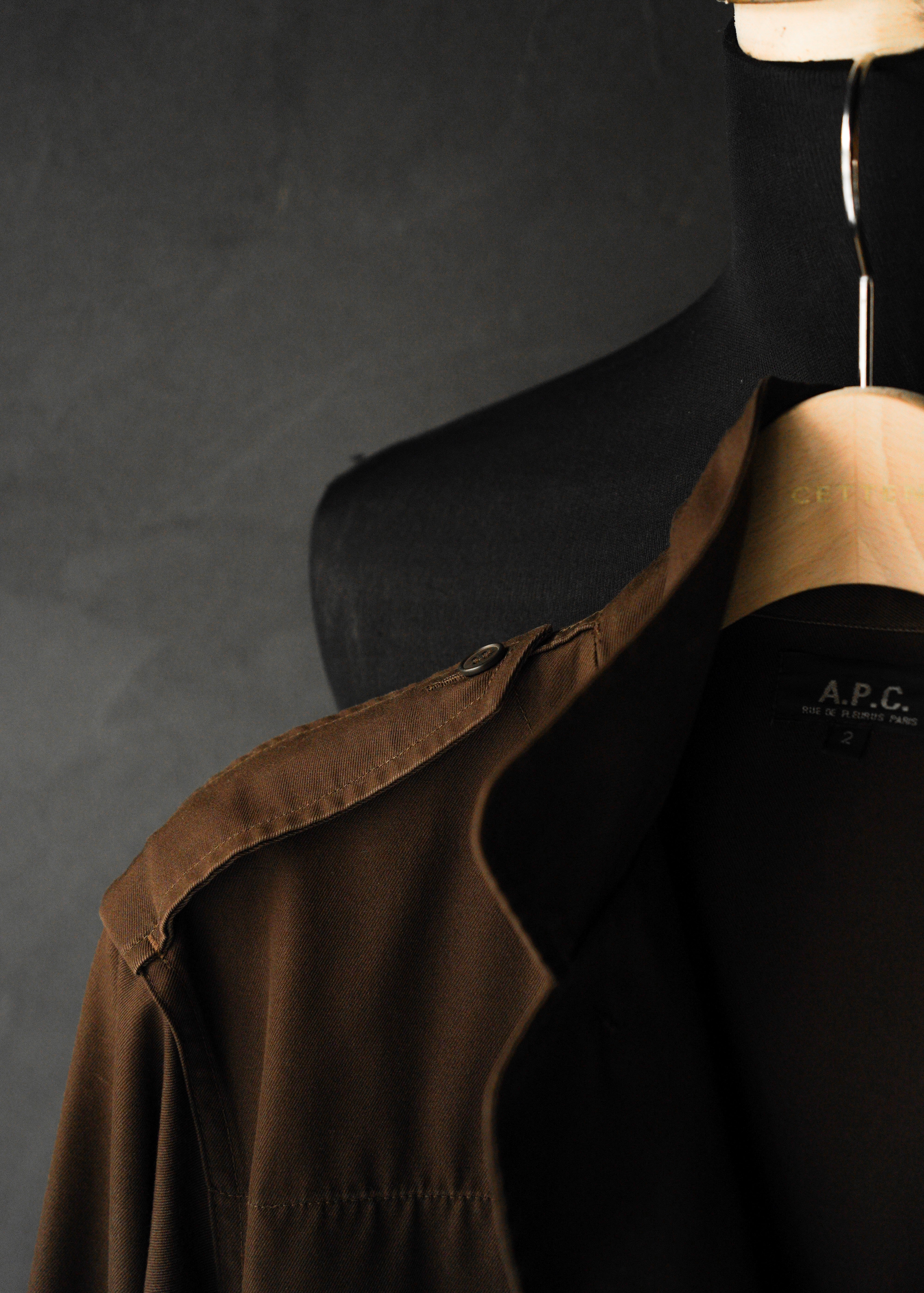90’s A.P.C. fly front military jacket