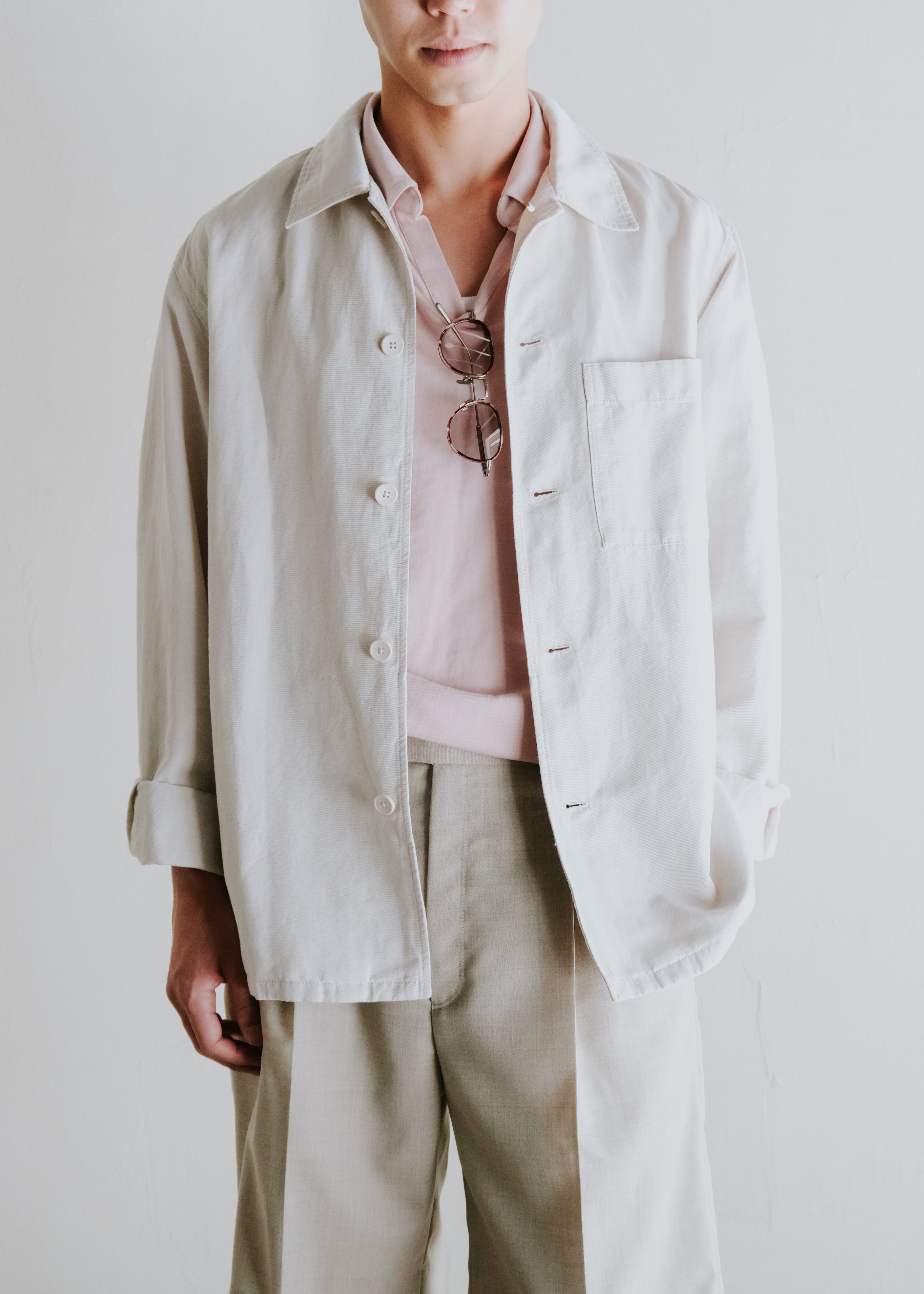 00's HERMÉS cotton S/S skipper shirt