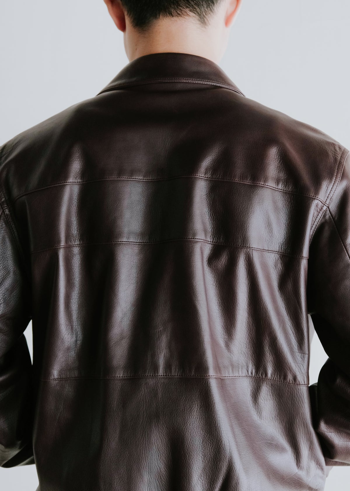 90-00's Salvatore Ferragamo 4 pockets zip up leather blouson