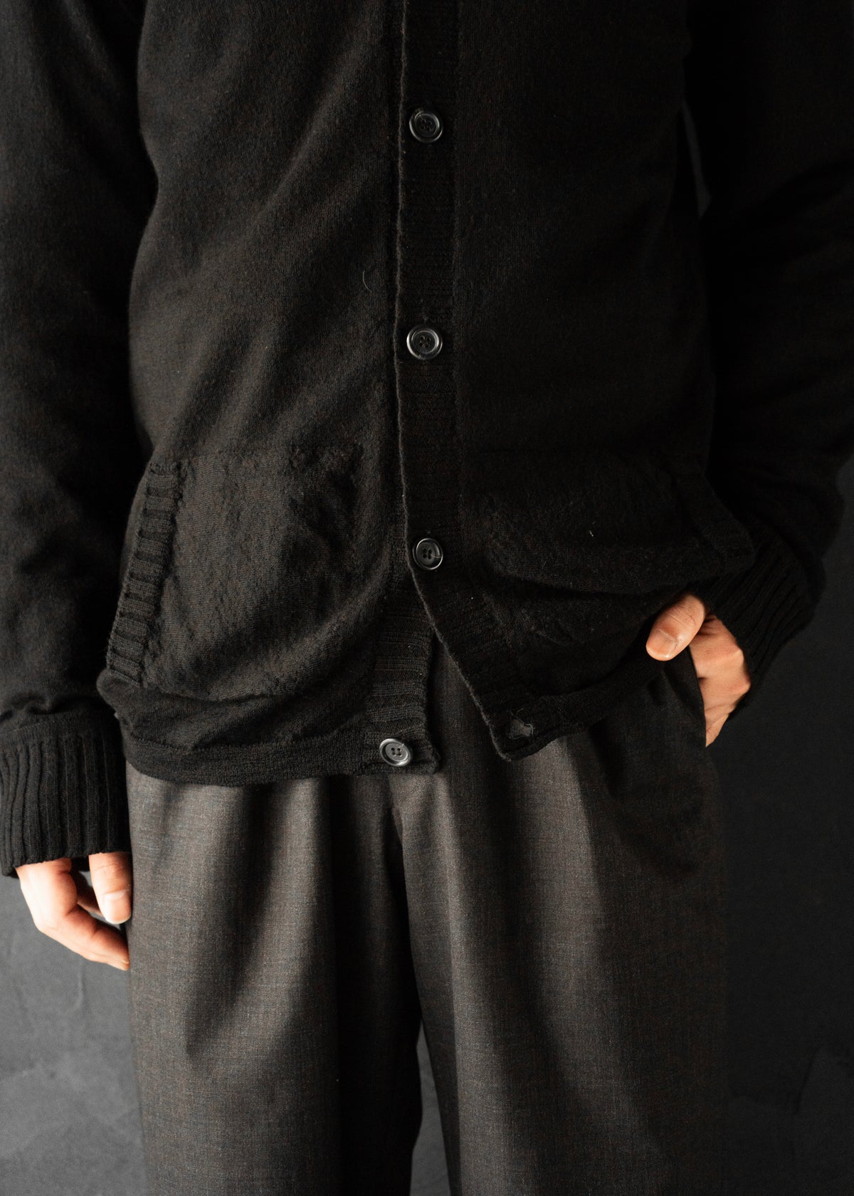 90-00’s DRIES VAN NOTEN button front wool cardigan