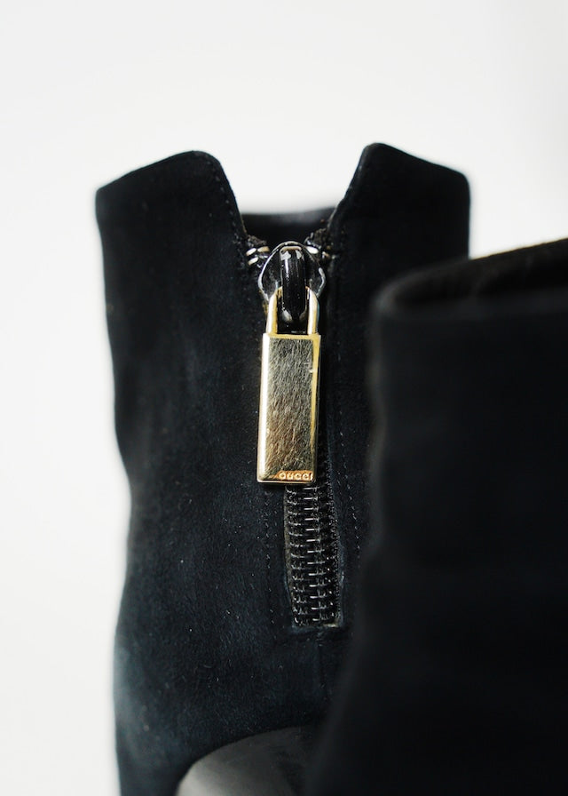 00's- GUCCI suède leather mid boots