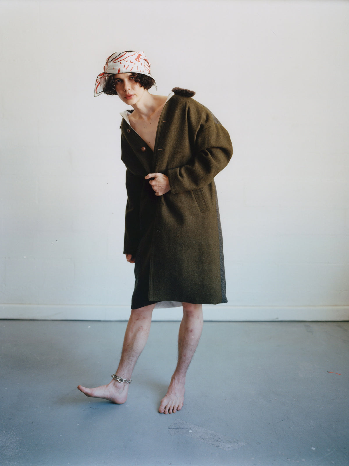 NAMACHEKO 26AW EMLEY COAT/ SPECKLED MOSS GREEN