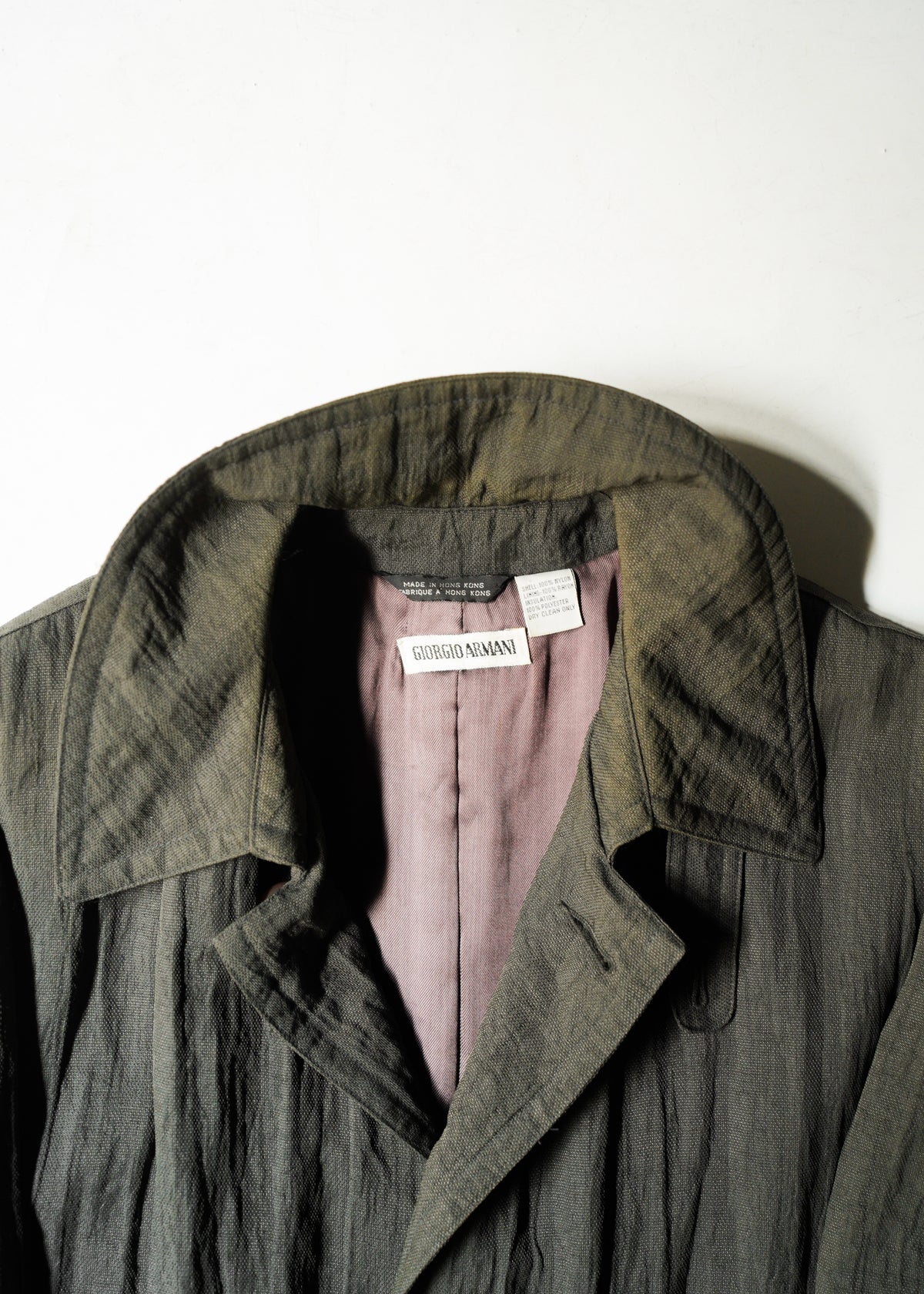 70-80’s GIORGIO ARMANI linen balmacaan coat
