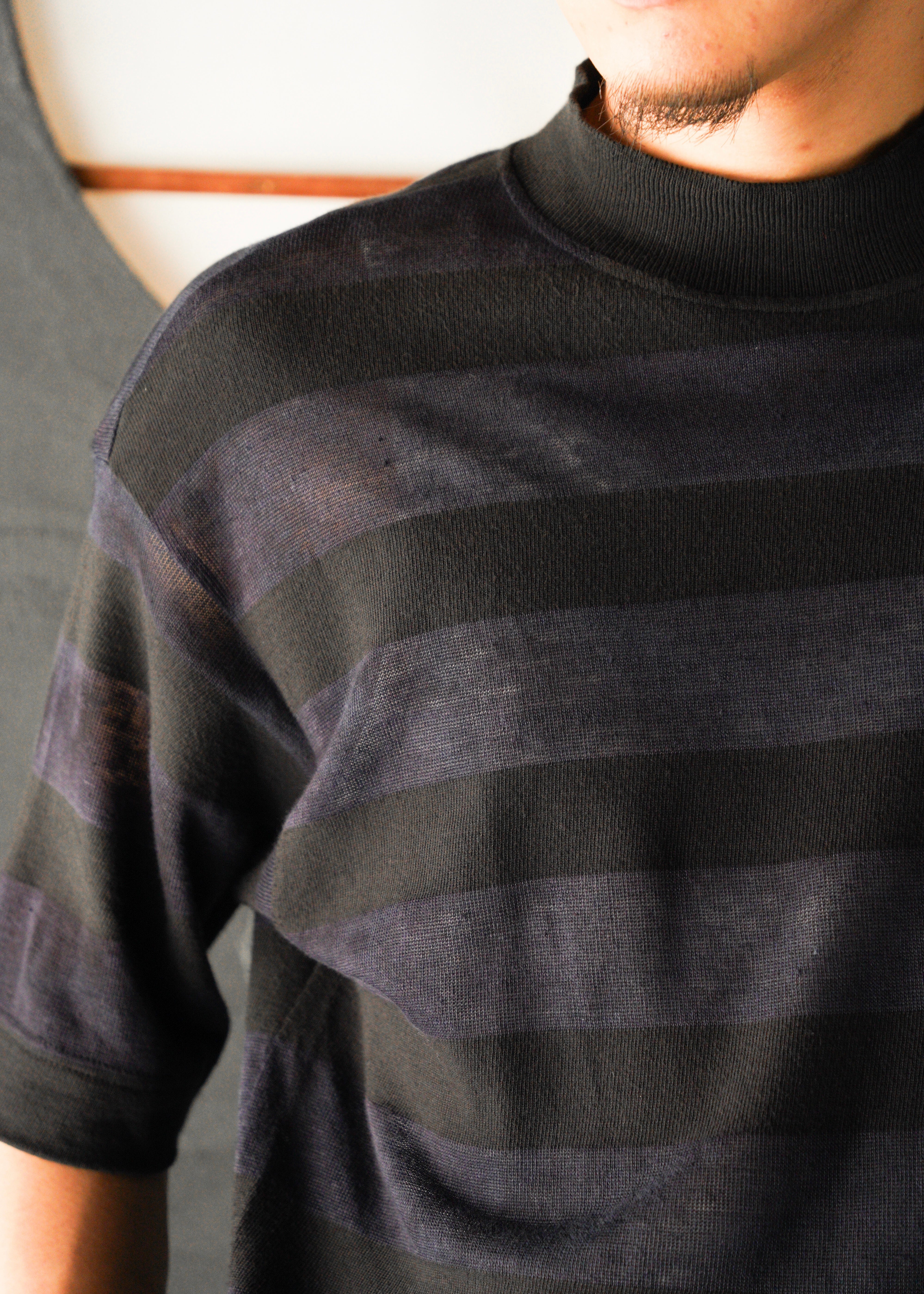 GIAN FRANCO FERRE loose fit border linen T-shirt