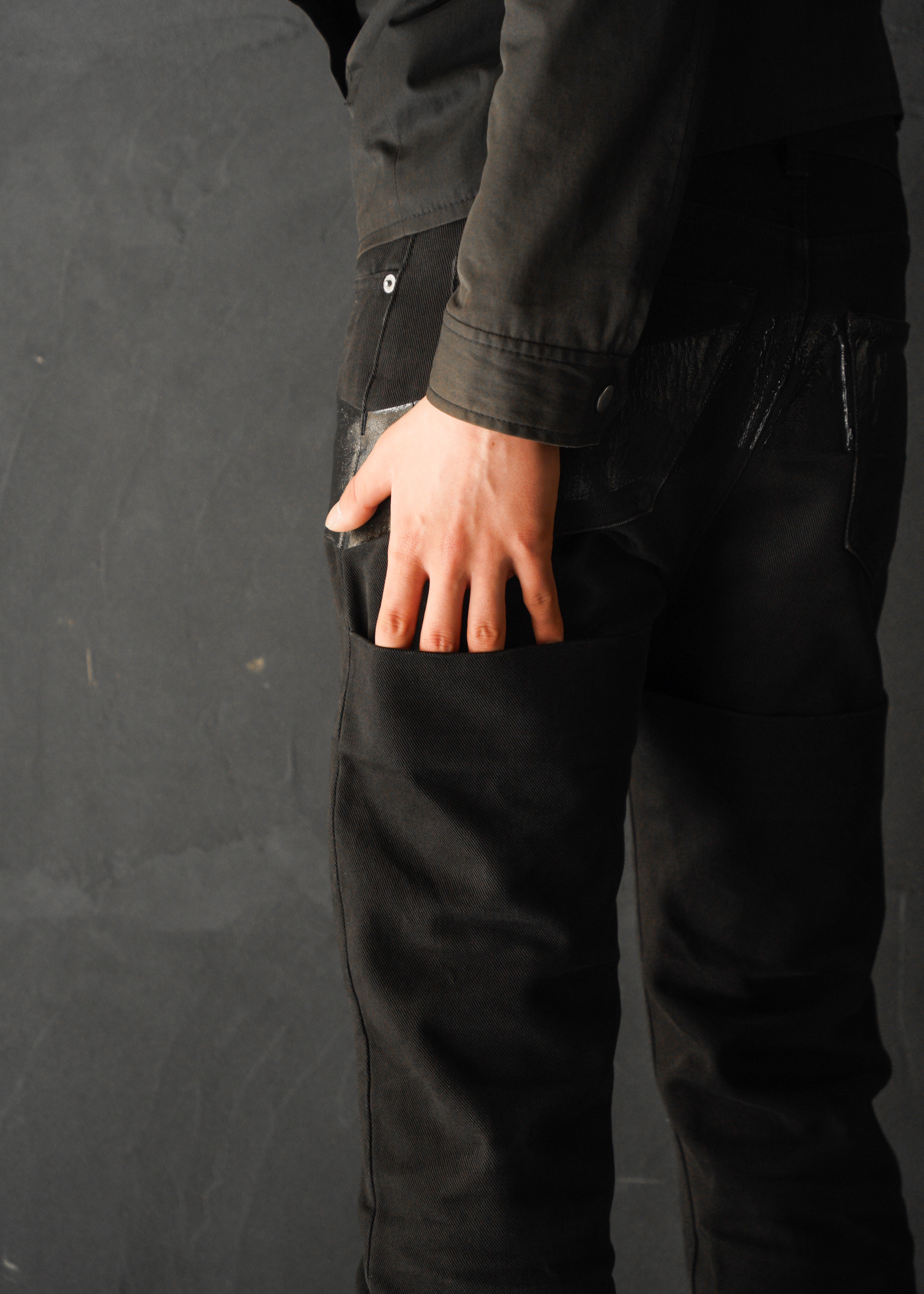 HELMUT LANG 1997 rubber coating jeans